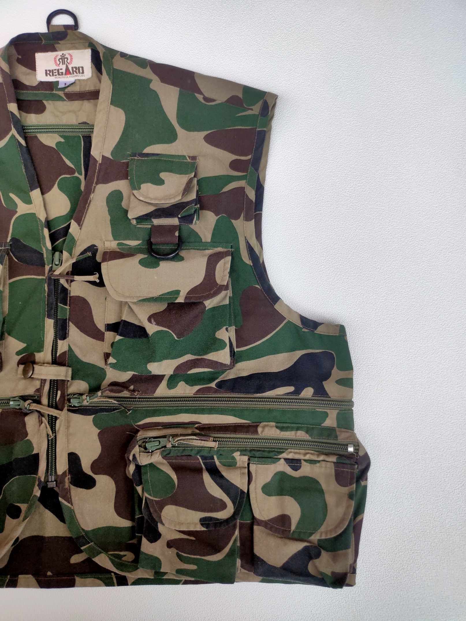 Japanese Brand × Vintage Regards Fishing/Tactical Vest Camo Size US L / EU 52-54 / 3 - 6 Thumbnail