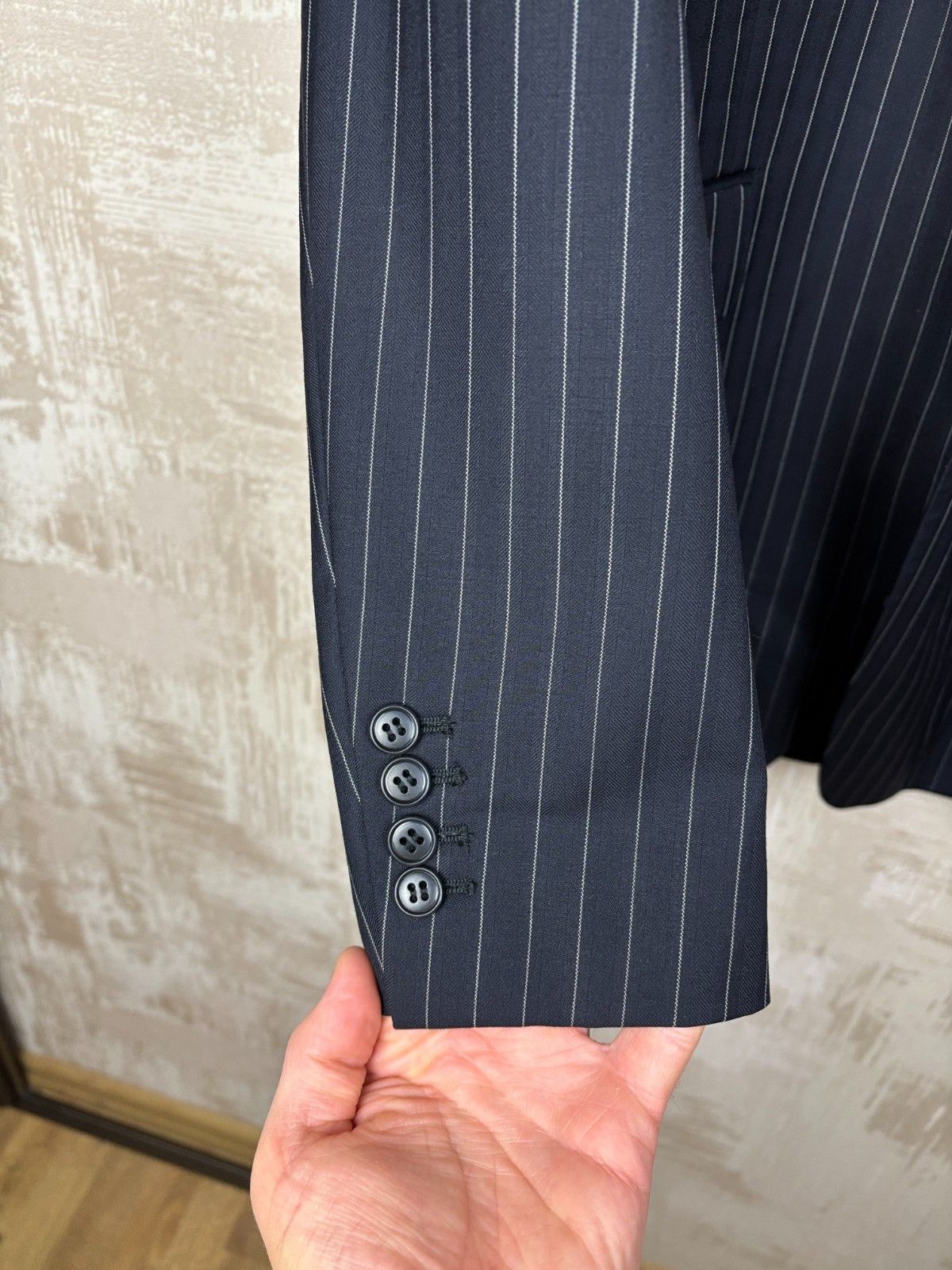 Other UK Holland Esquire Striped Wool Blazer Long UK 40" 112 cm EU 50 Size 40L - 11 Thumbnail