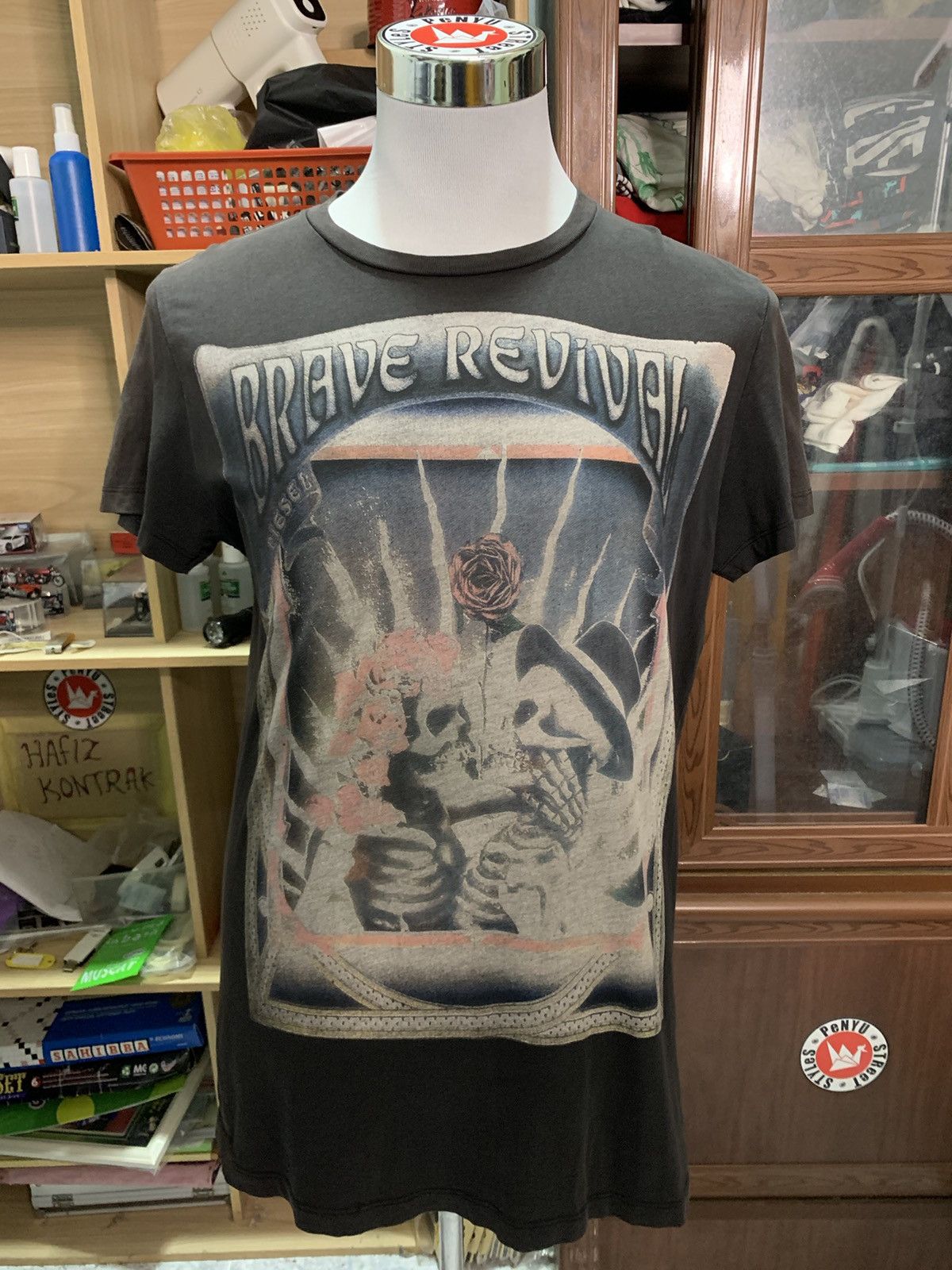 Diesel × If Six Was Nine × Vintage Vintage diesel brave revival skull T Shirt Size US L / EU 52-54 / 3 - 1 Thumbnail
