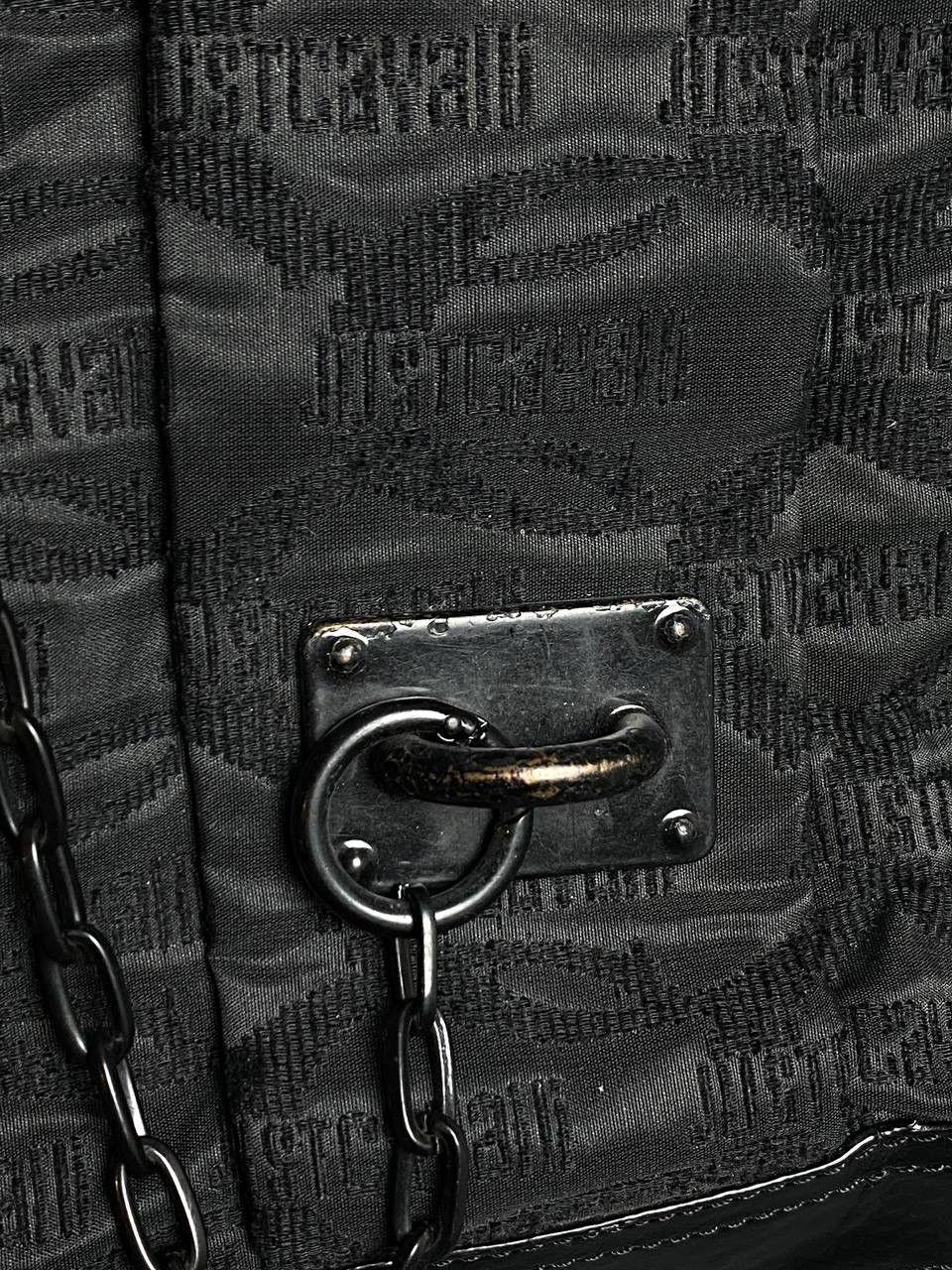 Just Cavalli Just Cavalli Shoulder Bag Black Monogram Leather trim Detail Size ONE SIZE - 21 Thumbnail