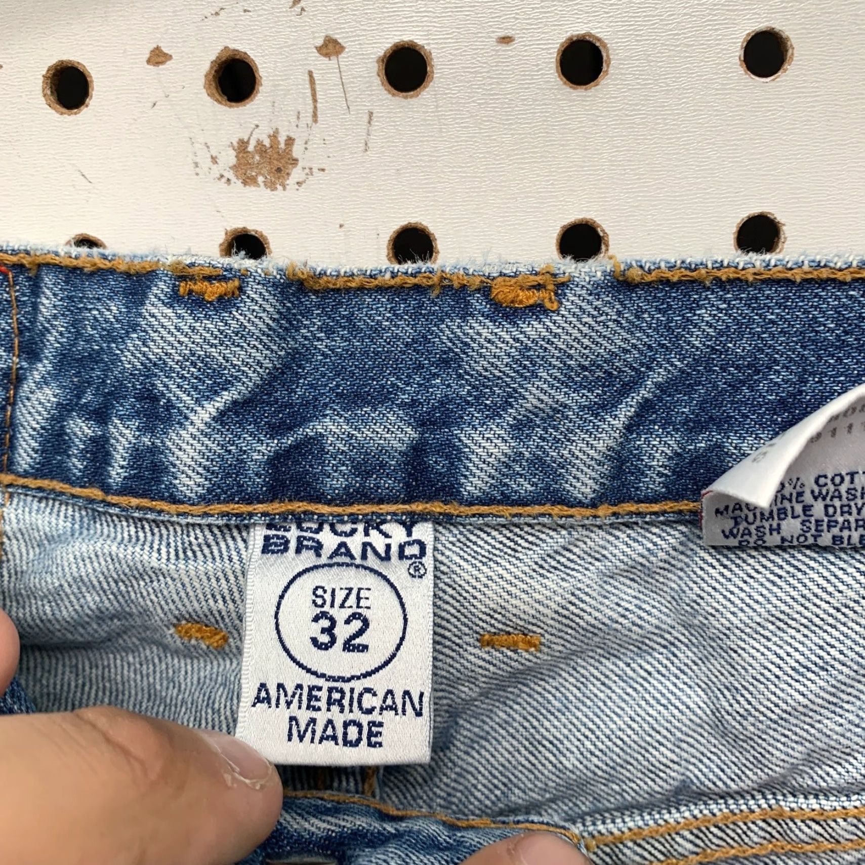 Lucky Brand VINTAGE Lucky Brand Jeans Men 30x29 Baggy Straight 8 Dungaree USA Blue Cotton Denim 5-Pocket Men’s Jeans Size US 30 / EU 46 - 2 Thumbnail