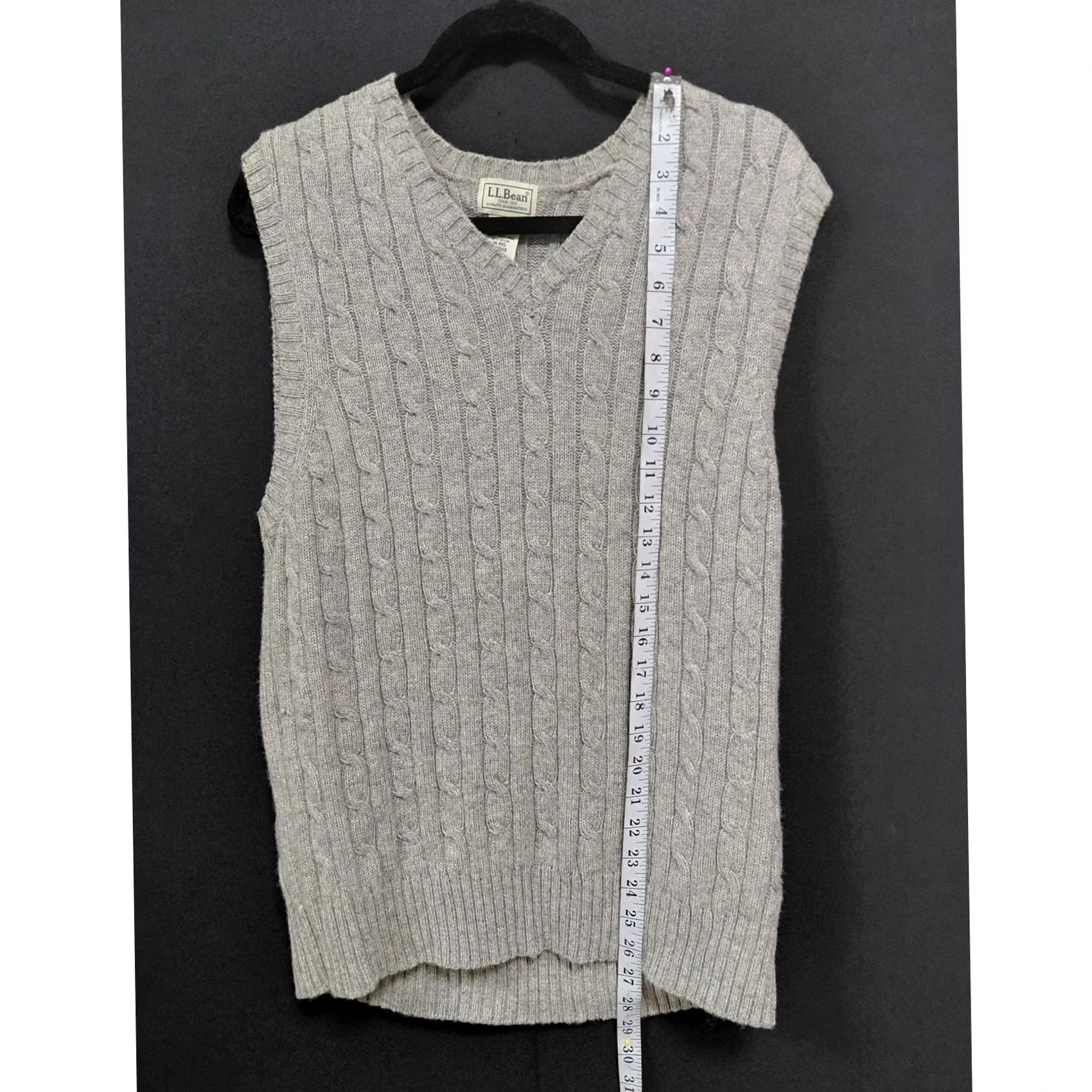 Vintage L.L.Bean Vest Womens M Gray Lambswool Knit Solid Sleeveless Size Size M / US 6-8 / IT 42-44 - 6 Thumbnail