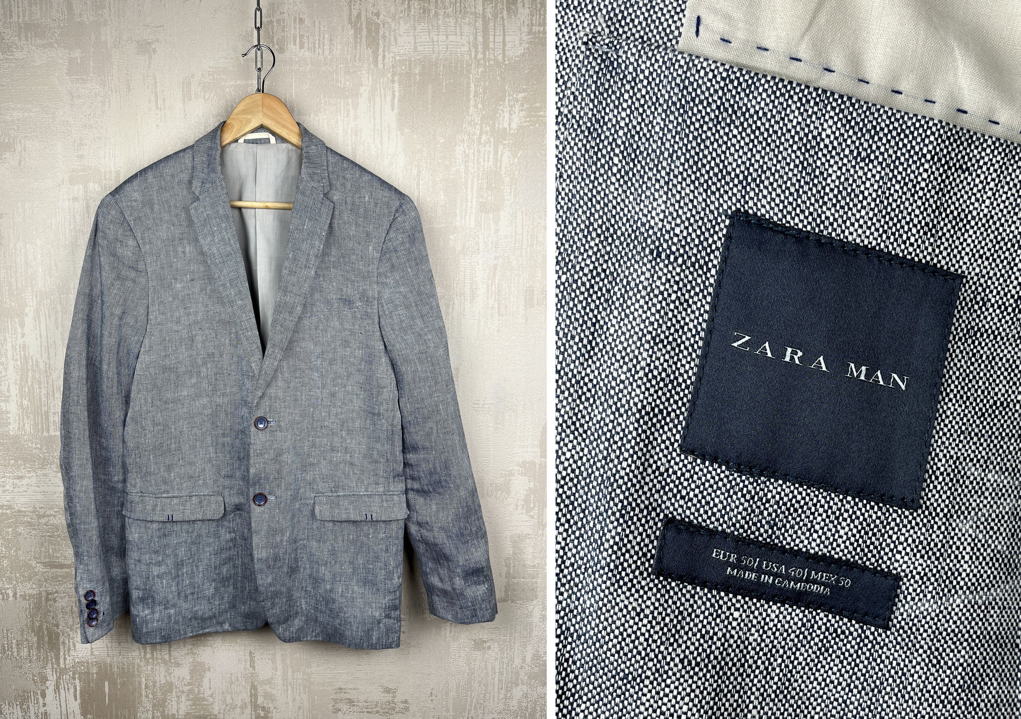 Zara Man 100 % Linen Sport Coat Blazer