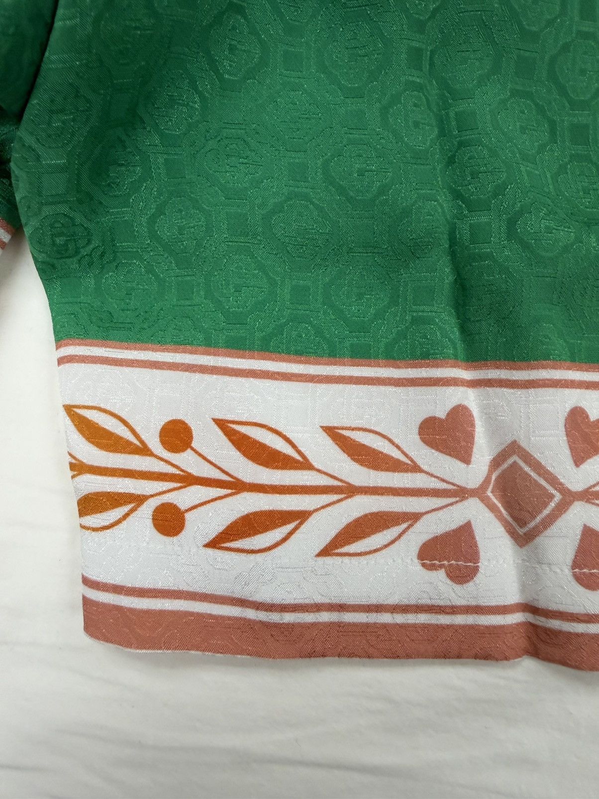 Casablanca Drawstring Silk Shorts Unity Is Power Green Size US 38 / EU 54 - 6 Thumbnail