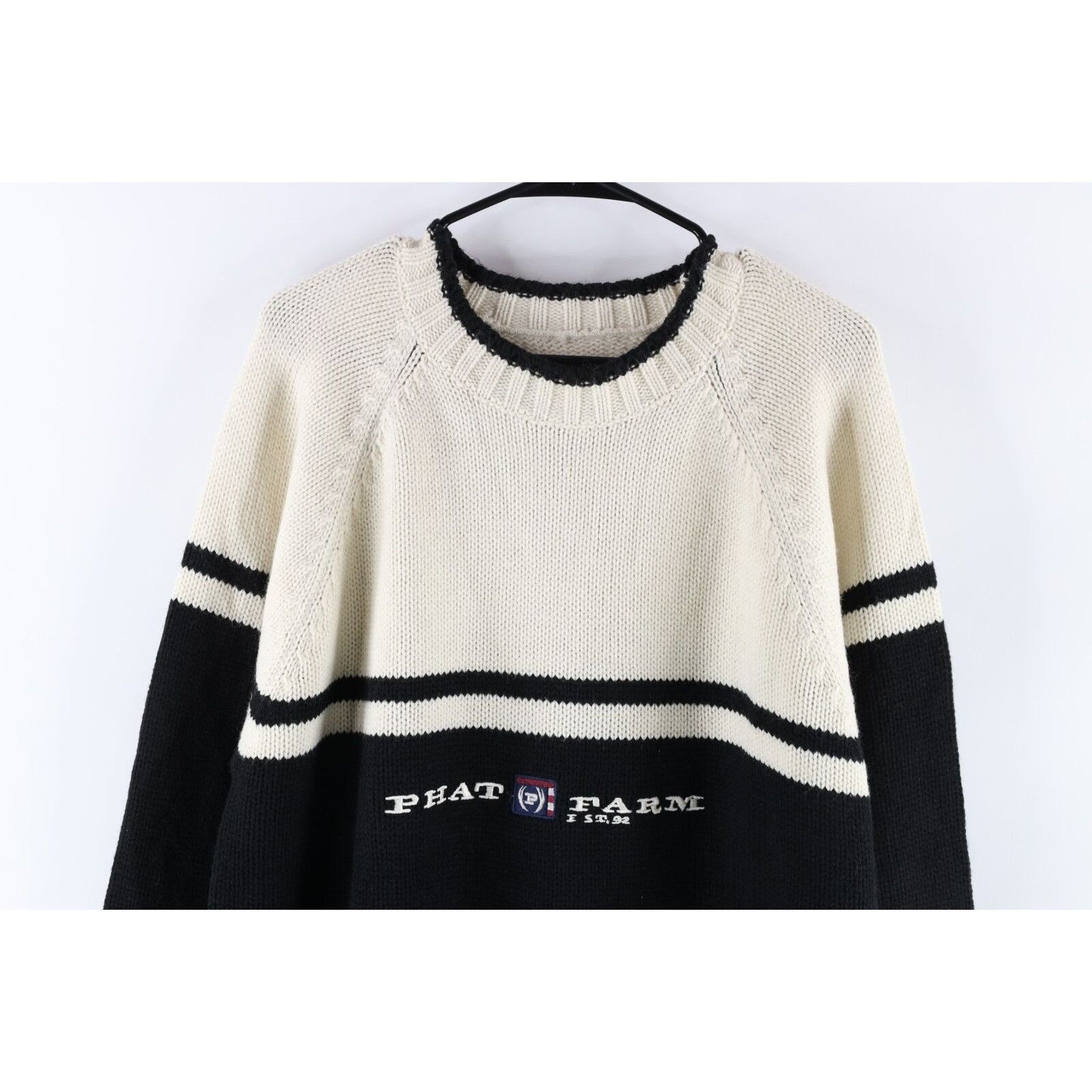 Phat Farm × Vintage NOS Vintage Phat Farm Spell Out Wool Blend Knit Sweater 3XL Size US XXL / EU 58 / 5 - 2 Thumbnail