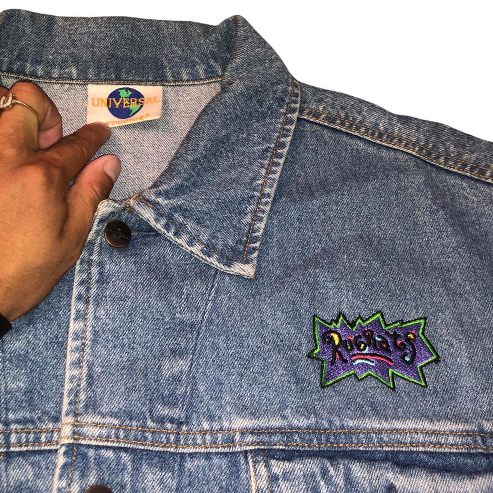 Designer Vintage 90s Nickelodeon Rugrats Universal Studios Denim Size US L / EU 52-54 / 3 - 3 Thumbnail