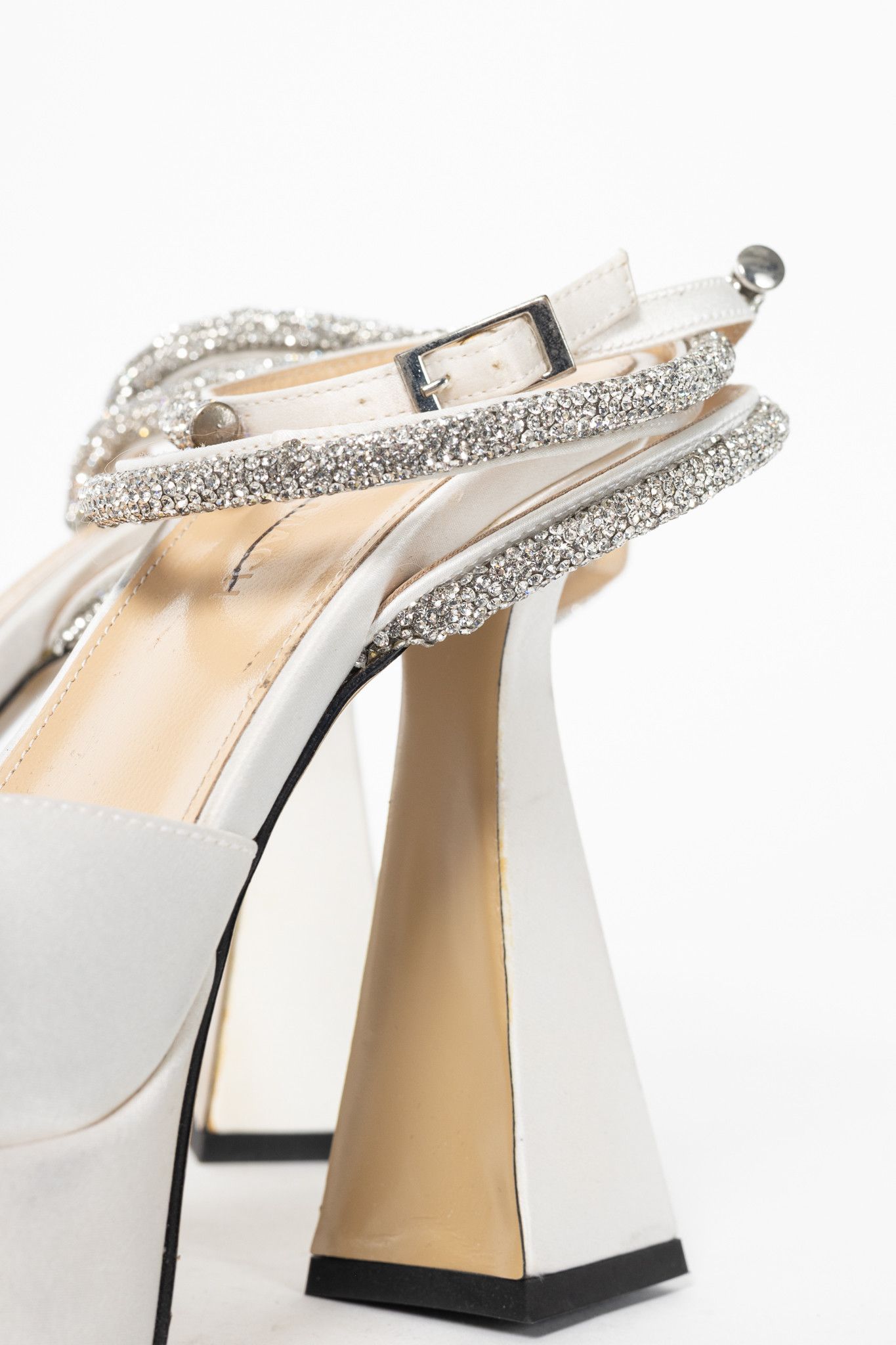 MACH & MACH MACH & MACH Double Bow Silk Crystal Platform Sandals Size US 8.5 / IT 38.5 - 8 Thumbnail