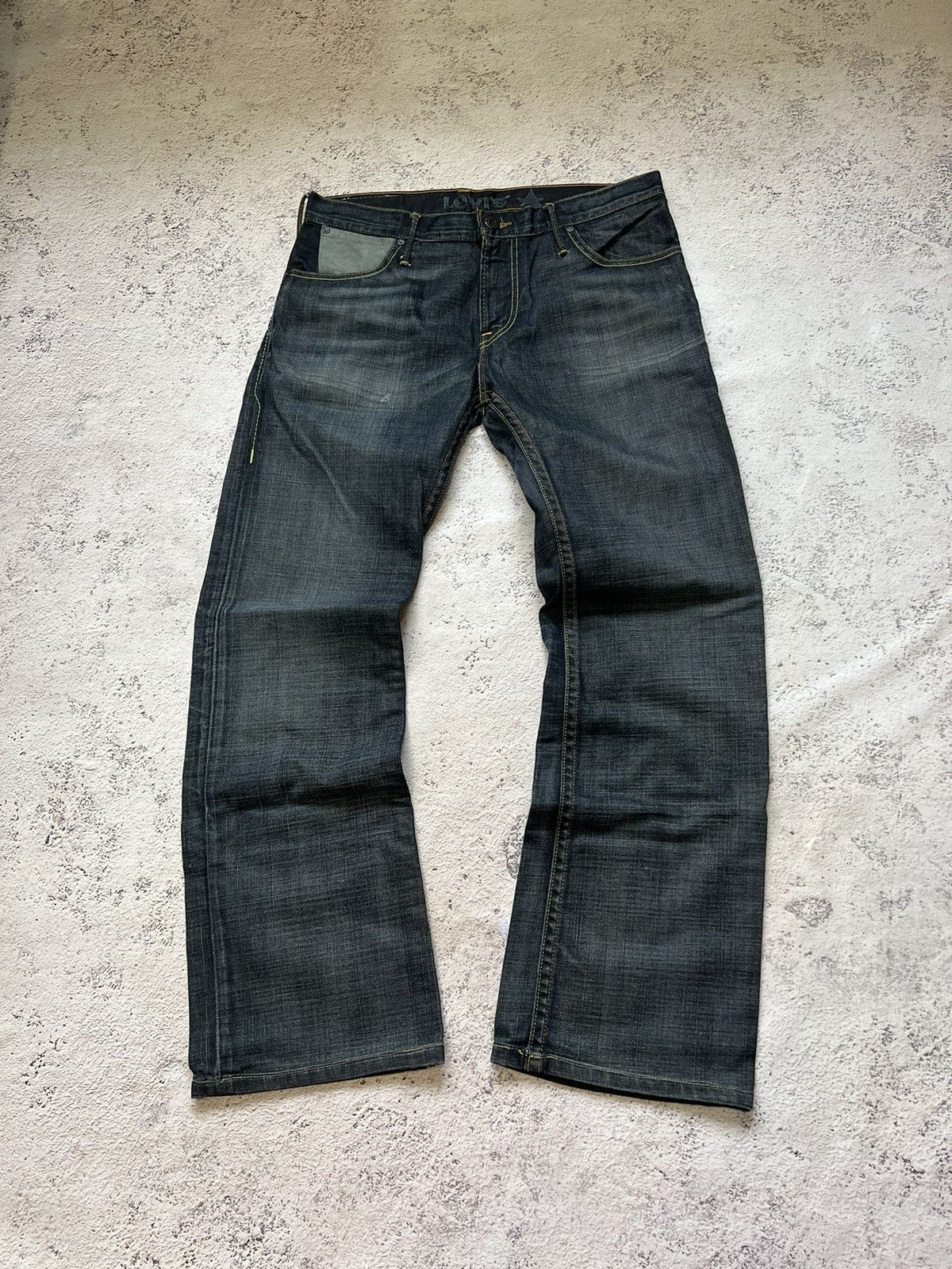 Levi's × Vintage Y2K Levis Blue Star Faded Vintage Jeans Size US 33 - 2 Thumbnail