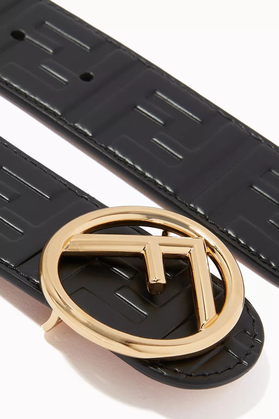Fendi o1s1wg111224 Size: OS / FF Logo Belt in Black Size ONE SIZE - 4 Thumbnail