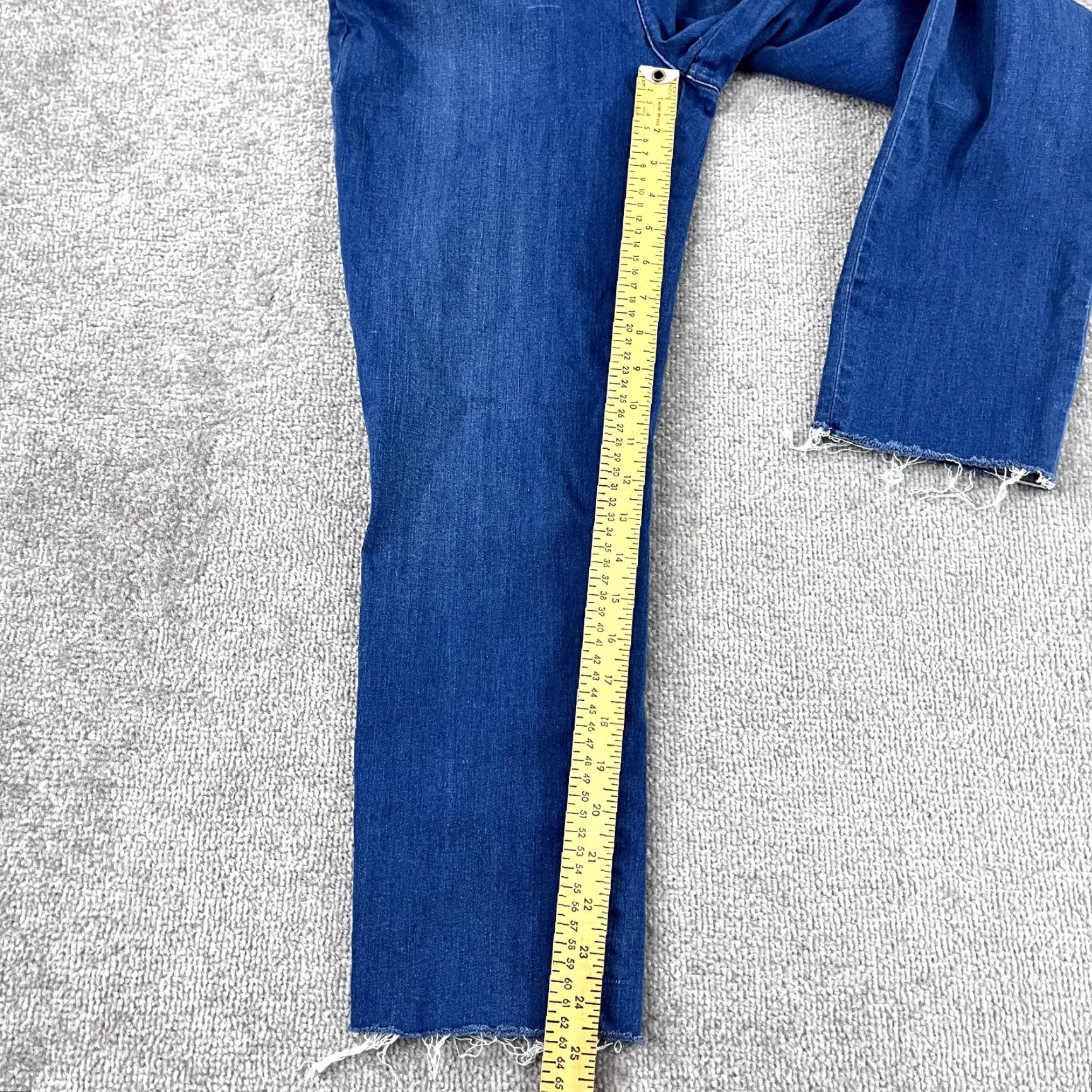 Frank & Eileen FRANK & EILEEN Jeans Womens 8 Wicklow Denim Stretch Raw Edge Cropped 5-Pocket Blue Size 30" / US 8 / IT 44 - 5 Thumbnail