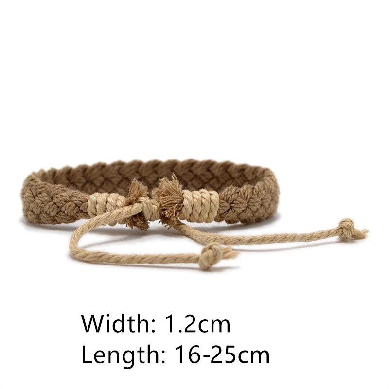 Vintage Handmade Vintage Cotton Rope Charm Bracelet Size ONE SIZE - 5 Thumbnail