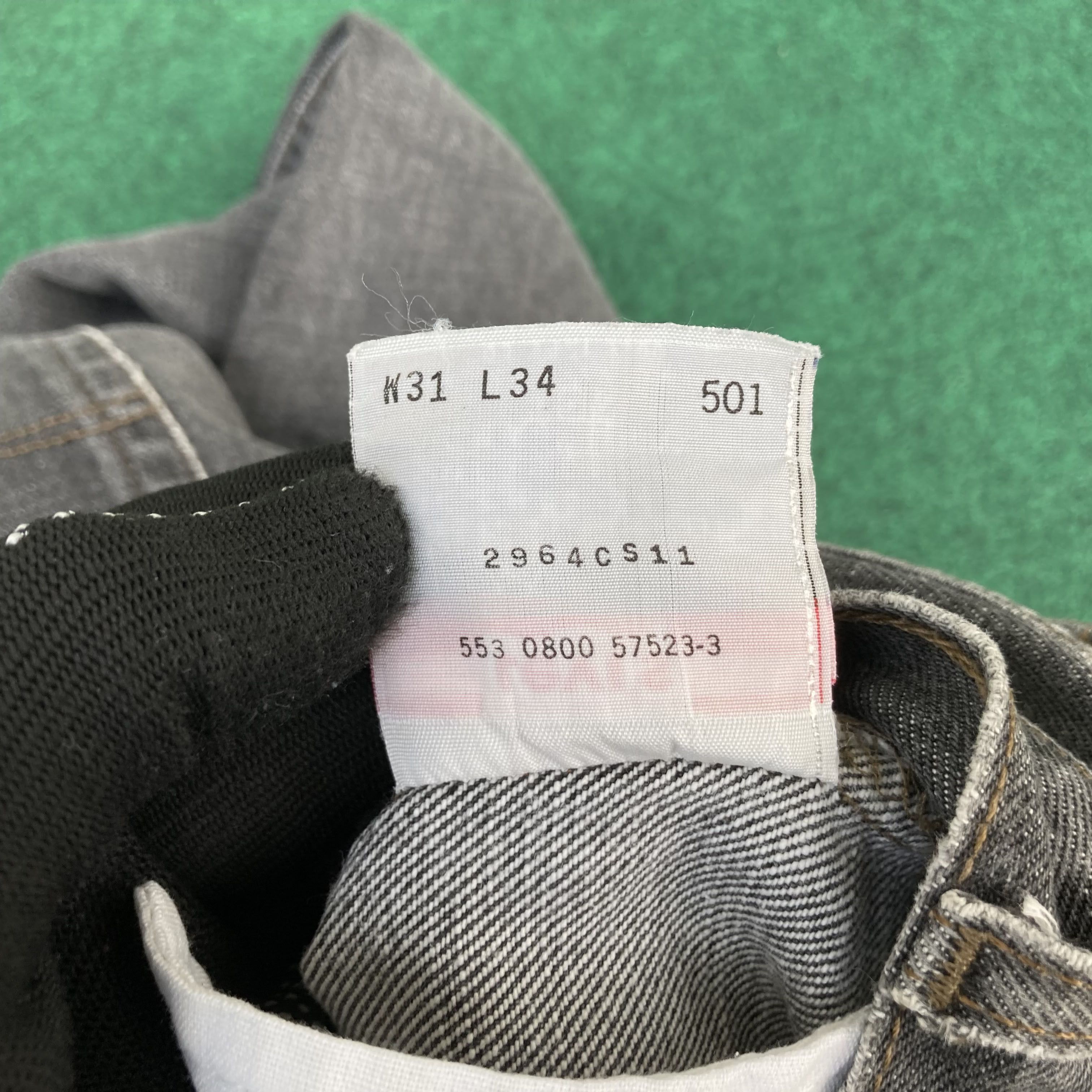 Levi's × Vintage Vtg Levis 501 Black Distressed Ripped Jeans Denim Punk Jeans Size US 30 / EU 46 - 6 Thumbnail