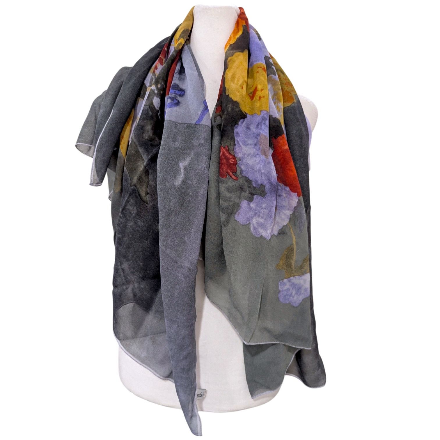 Other MFA Boston Flowers in an Earthenware Pot Renoir Silk Scarf Size ONE SIZE - 2 Thumbnail