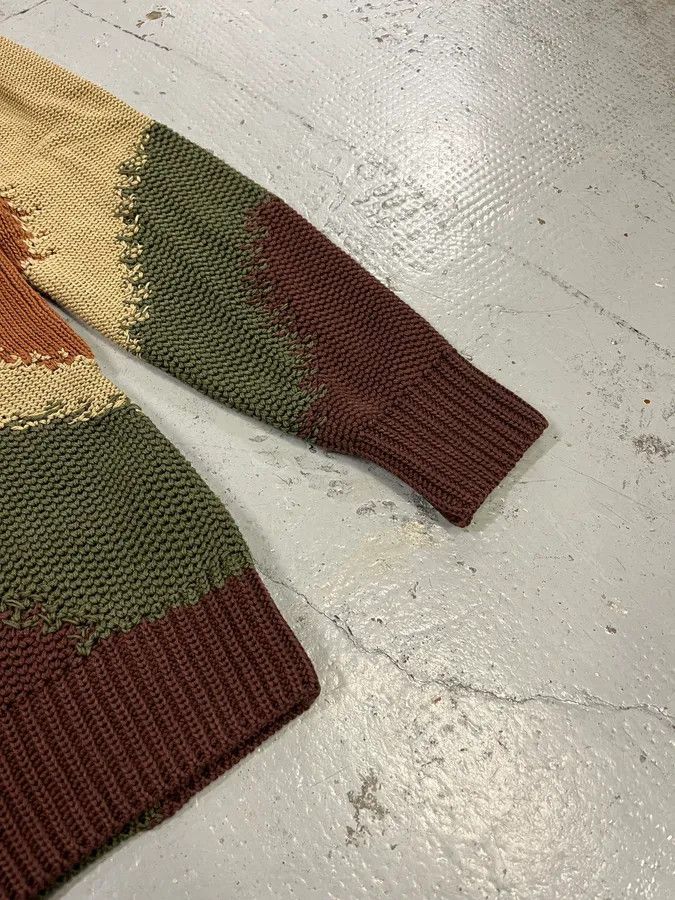 Dolce & Gabbana 2010s Dolce & Gabbana Green & Brown Abstract Knit Sweater Size US M / EU 48-50 / 2 - 6 Thumbnail