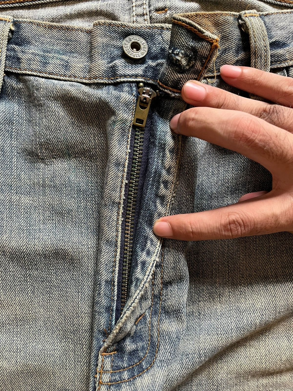 Levi's Vintage 90s Levis 502 Japan Rusty Wash Distress Baggy Jeans Size US 38 / EU 54 - 3 Thumbnail