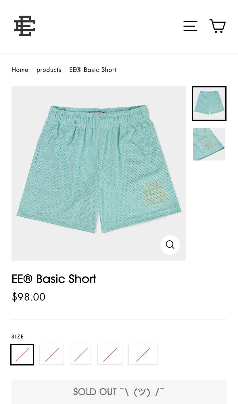 image of Eric Emanuel Ee Basic Short Yucca in Blue, Men's (Size 32)