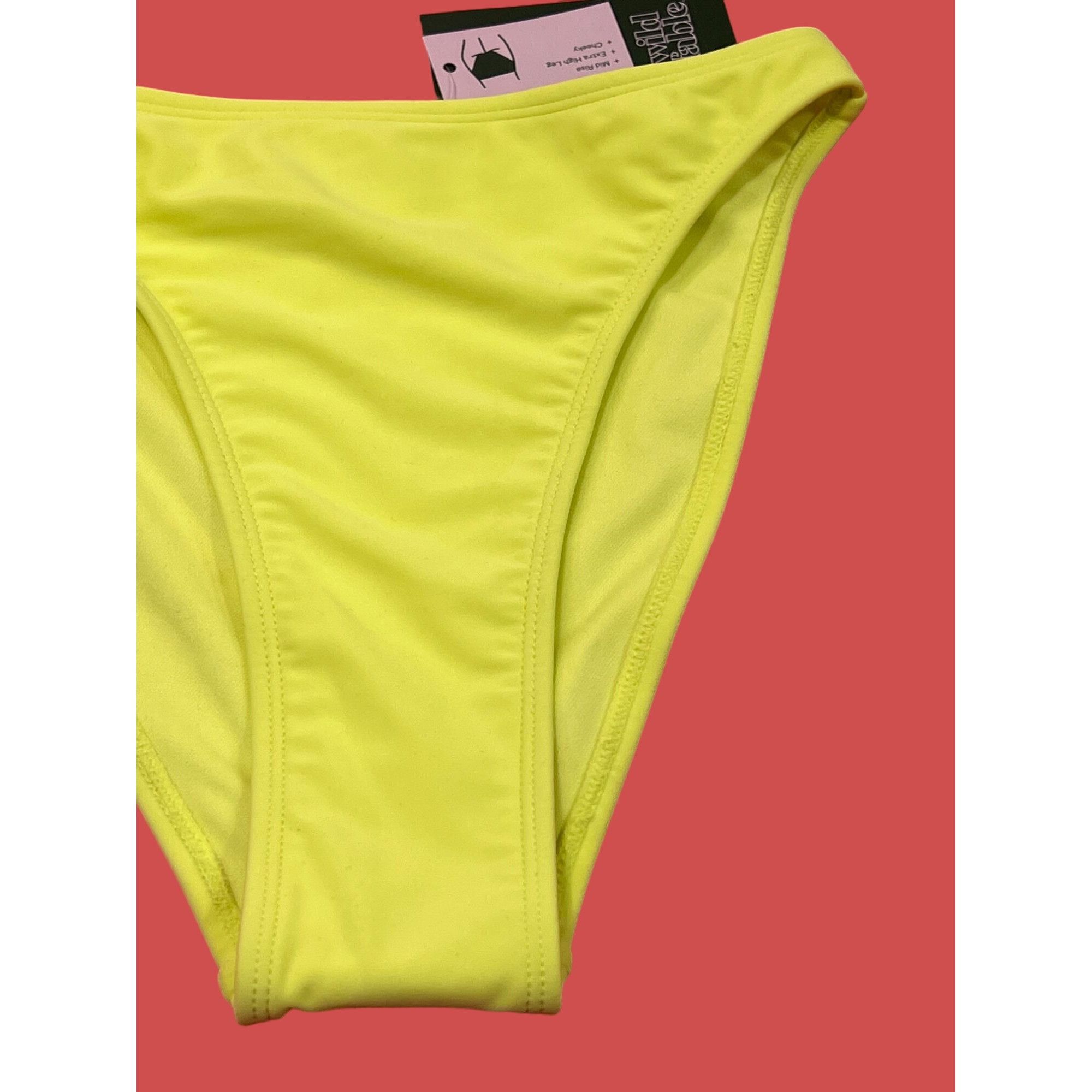 Other Wild Fable -Women's Mid-Waist Extra High Leg Cheeky Bikini B Size ONE SIZE - 12 Thumbnail
