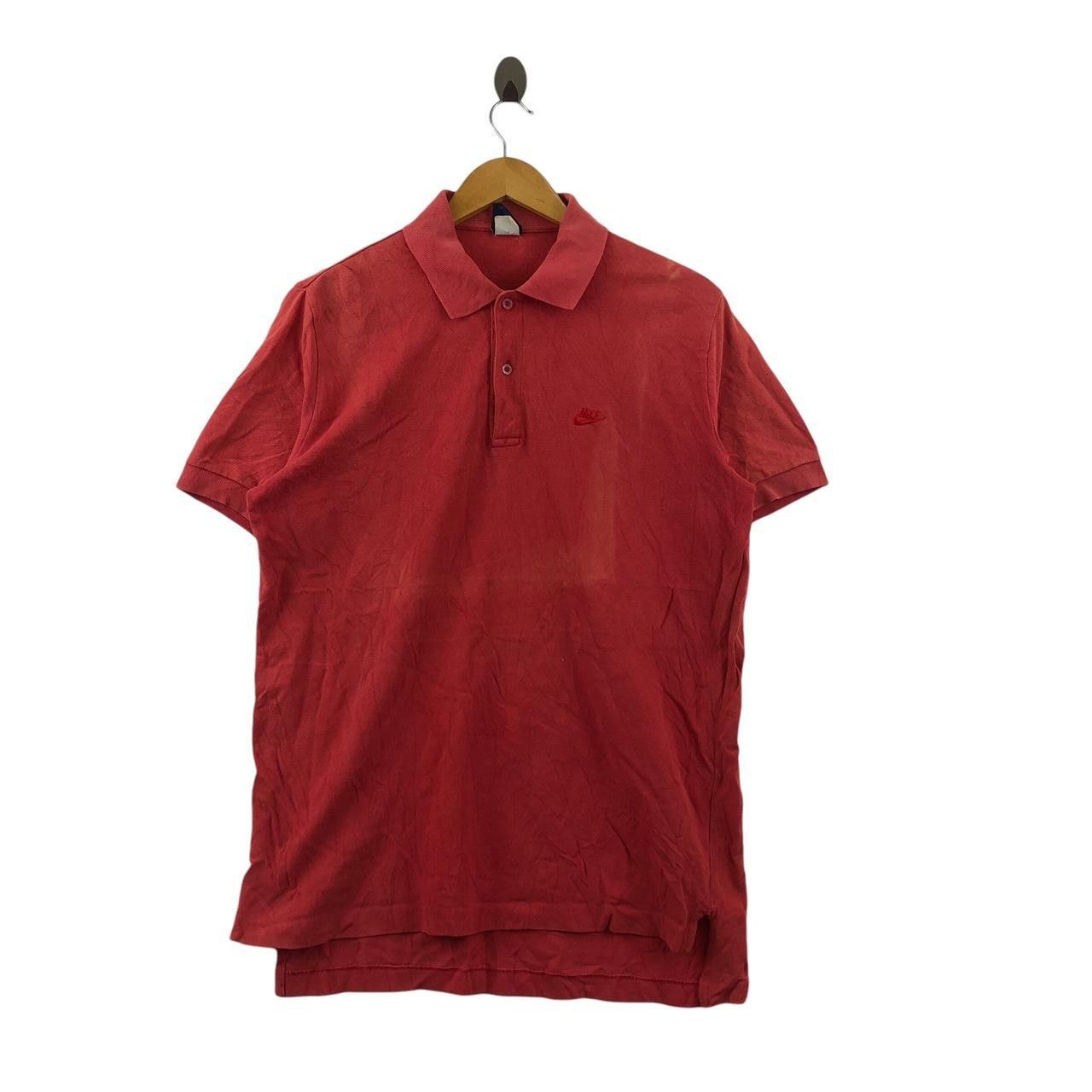 Nike Vintage 80’ NIKE Natural Sun Faded Red Polo Tee Shirt Size US L / EU 52-54 / 3 - 1 Thumbnail