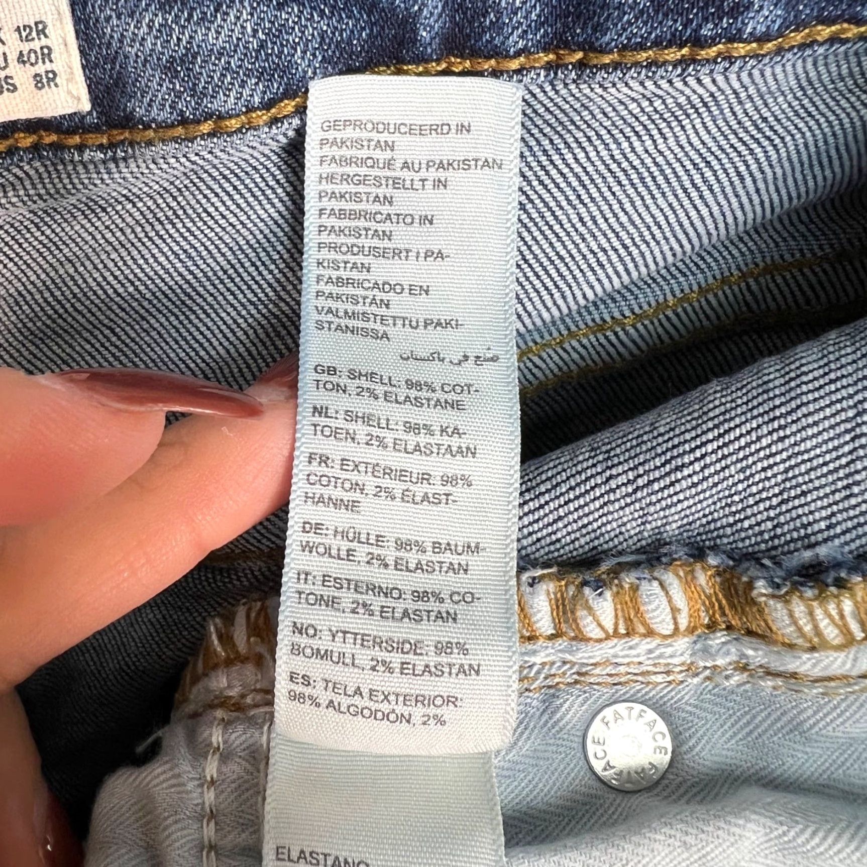 FatFace Fat Face Jeans Capri Womens 8R Blue Denim Mid Wash 5-Pocket Zip Inseam 24 in Machine Washable Size 30" / US 8 / IT 44 - 4 Thumbnail