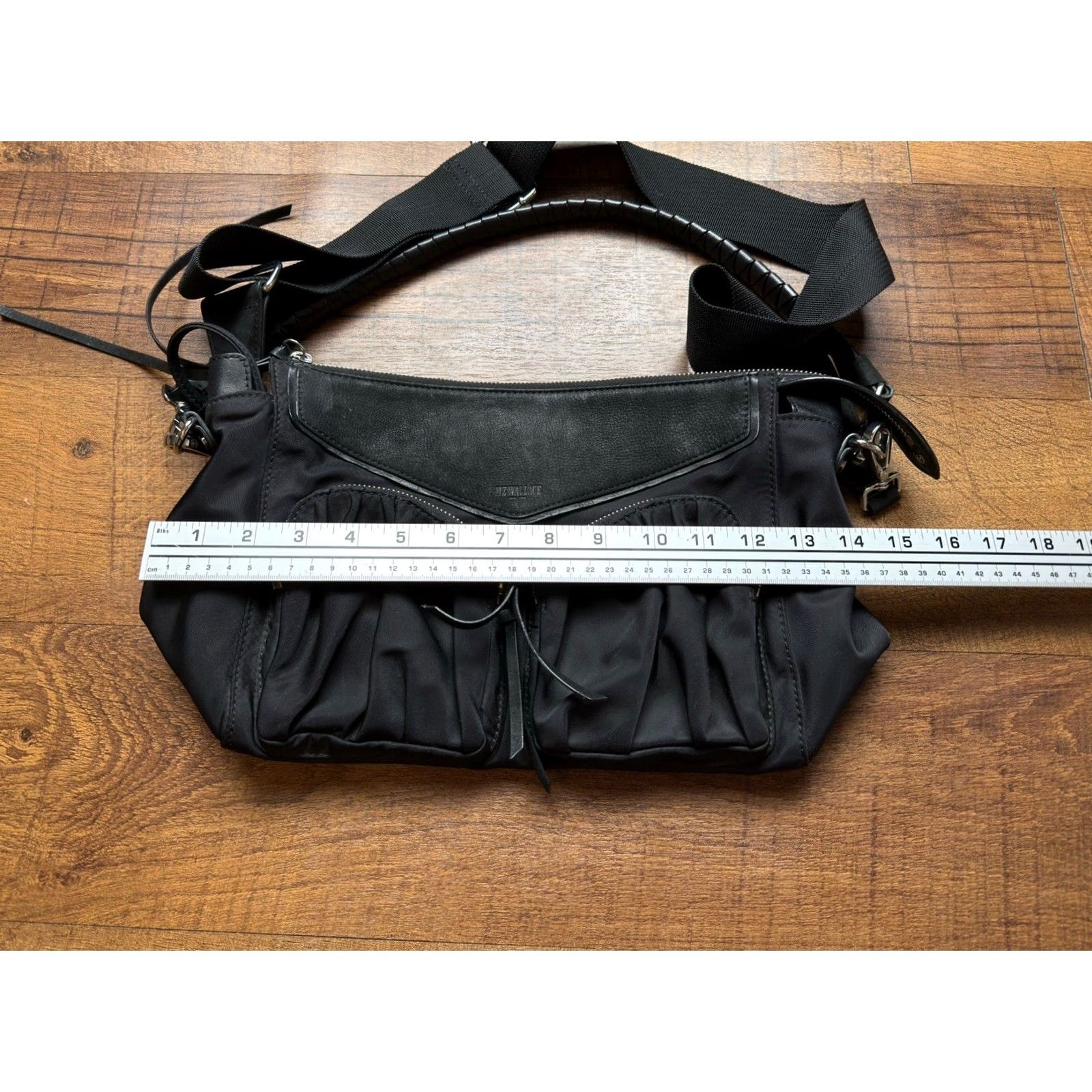 MZ Wallace VINTAGE mz wallace Crossbody Bag Suede / Nylon + Mini Makeup Bag Black Nylon Leather Size ONE SIZE - 6 Thumbnail