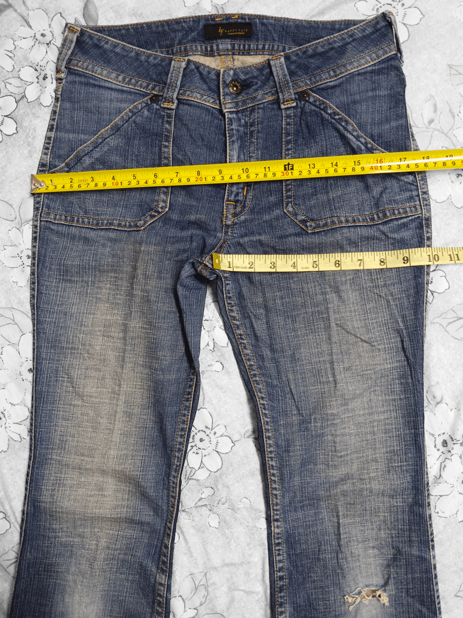 If Six Was Nine Bobson Distressed Stretchable Skinny Flare Bush Denim Size 30" / US 8 / IT 44 - 8 Thumbnail