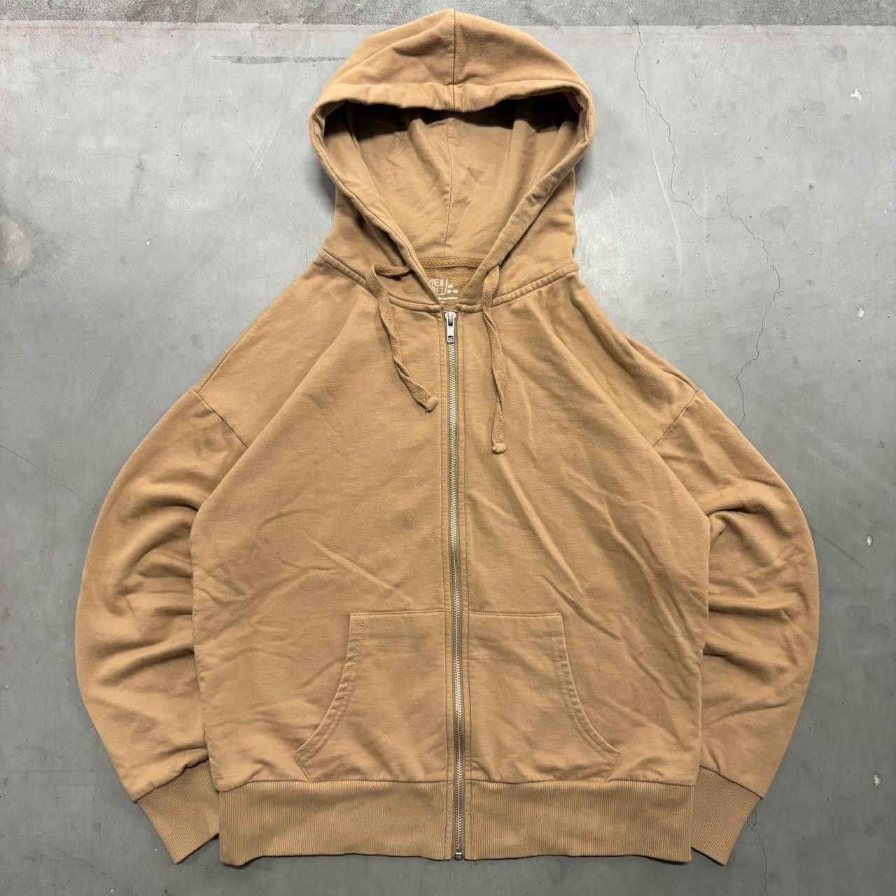 Vintage Crazy Vintage Y2K/2000s Blank Brown Khaki Zipup Hoodie! Size US M / EU 48-50 / 2 - 1 Thumbnail