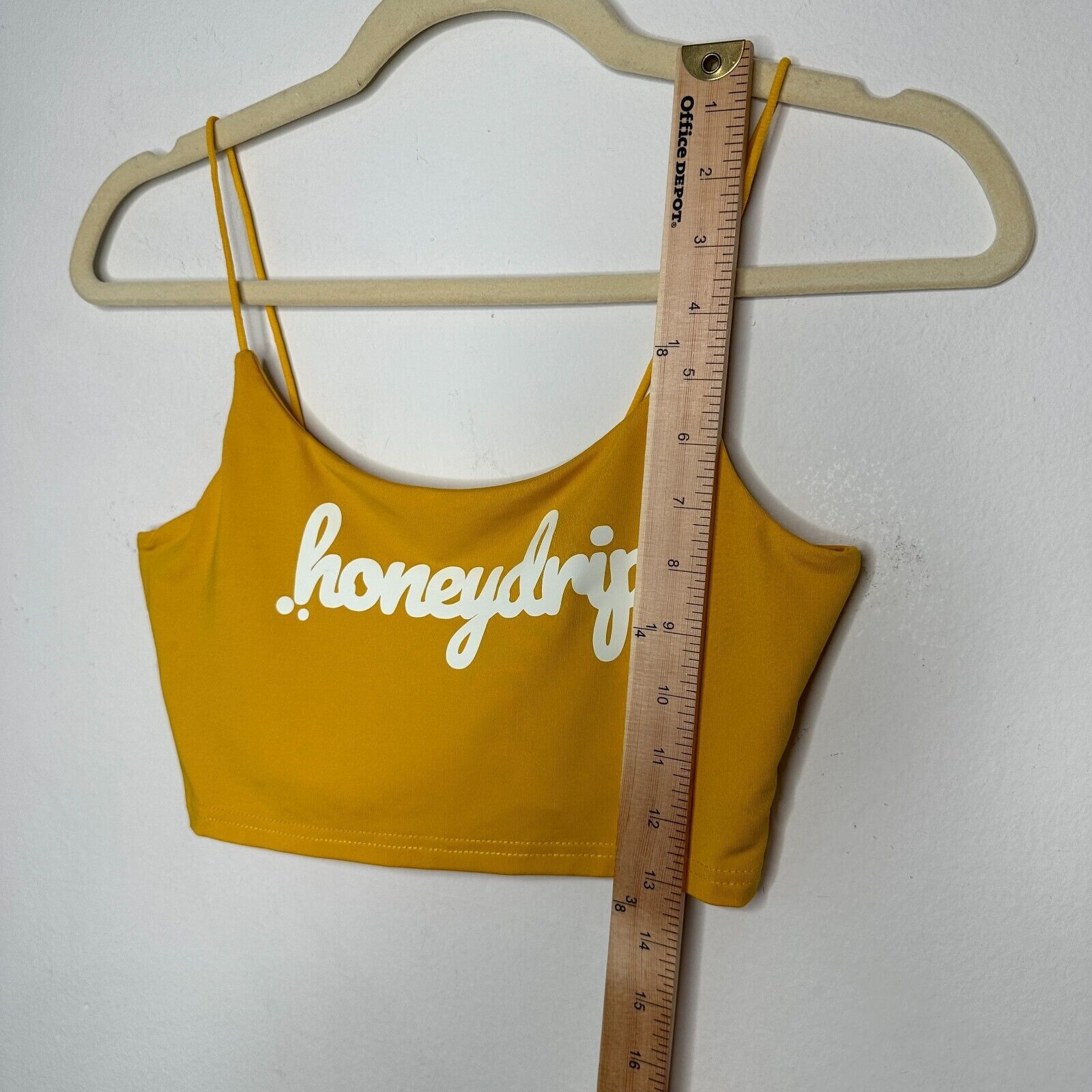 Other Mustard Yellow Honeydrip Crop Top Spaghetti Strap Cami S Size M / US 6-8 / IT 42-44 - 5 Thumbnail
