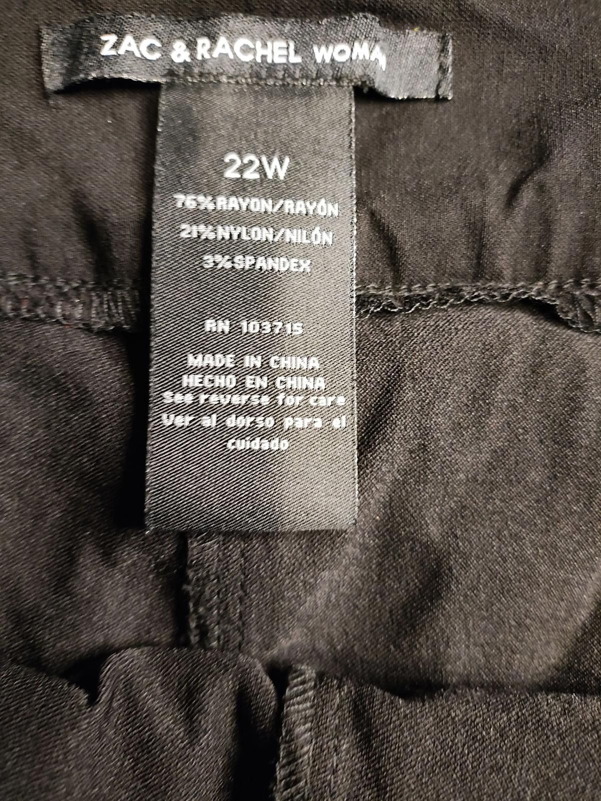 Other Zac & Rachel Black Casual Women's Skirt with Pockets Size 42" / US 20 - 4 Thumbnail