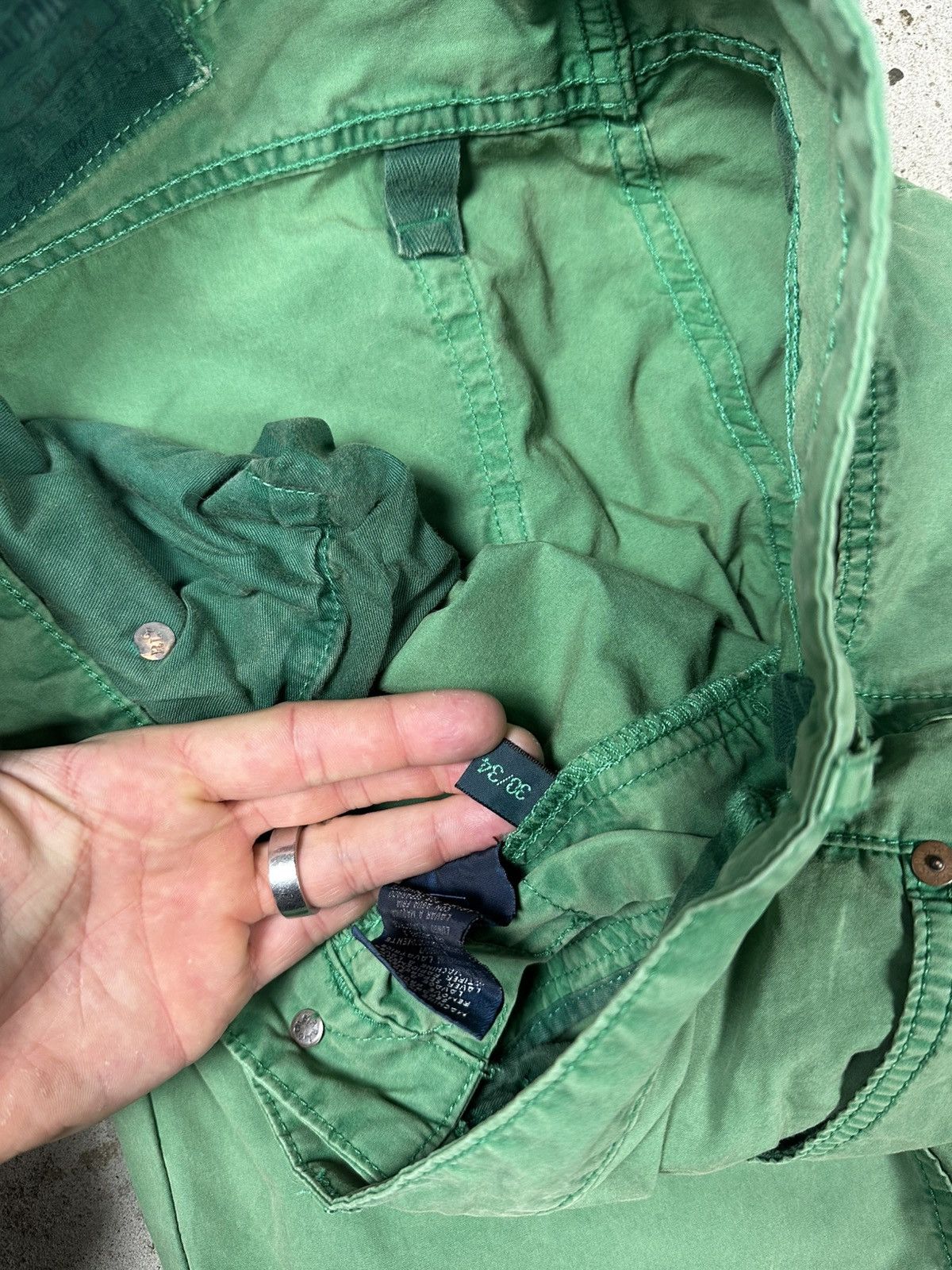Polo Ralph Lauren × Ralph Lauren × Vintage Vintage Y2K Polo Ralph Lauren Washed Green Pants Size US 30 / EU 46 - 18 Thumbnail