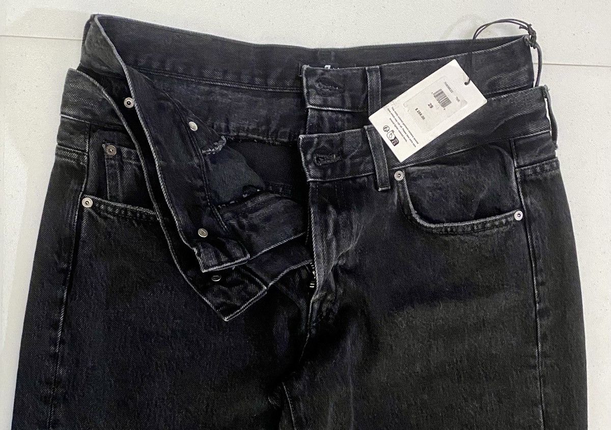 7 For All Mankind 7 FAM blk double waisted trouser hustle made in italy 29 NWT Size 29" - 5 Thumbnail