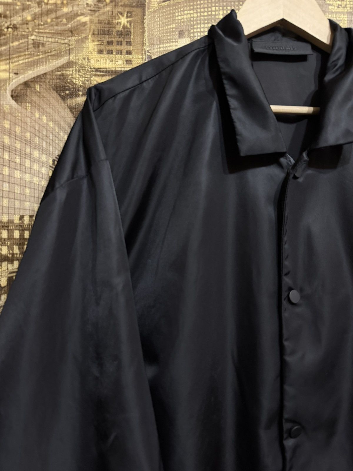 Fear of God Fear Of God Coaches Jacket in Black For Men Size M-L Oversiz Size US M / EU 48-50 / 2 - 3 Thumbnail