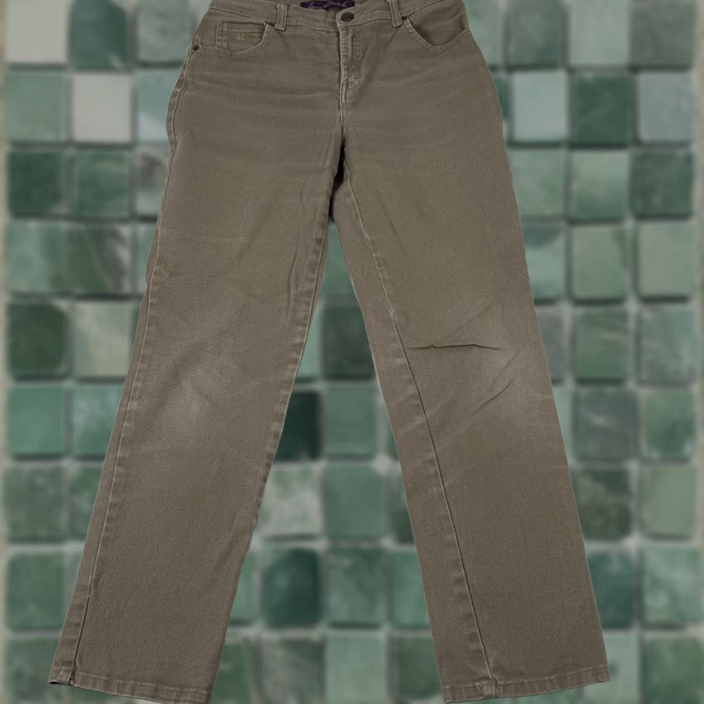 Gloria Vanderbilt Gloria Vanderbilt Jeans Womens 4 Beige Straight Mid Rise Stretch Denim Pants Wide Vintage: No Size 27" / US 4 / IT 40 - 1 Thumbnail
