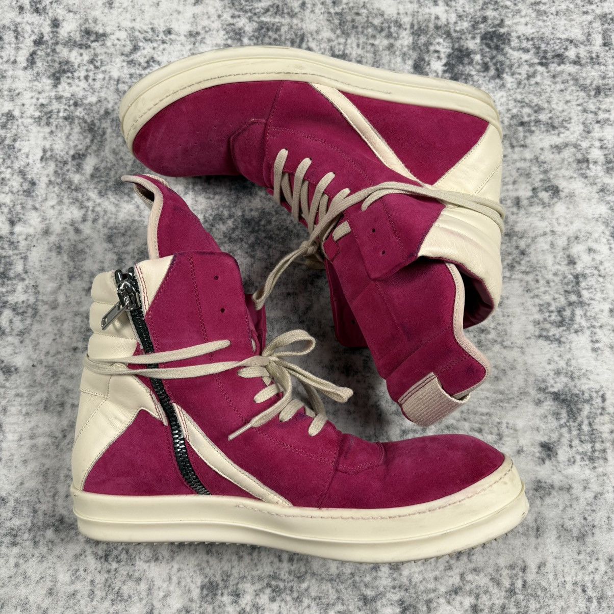 Rick Owens Rick Owens Pink Suede Geobaskets Size US 11 / EU 44 - 3 Thumbnail