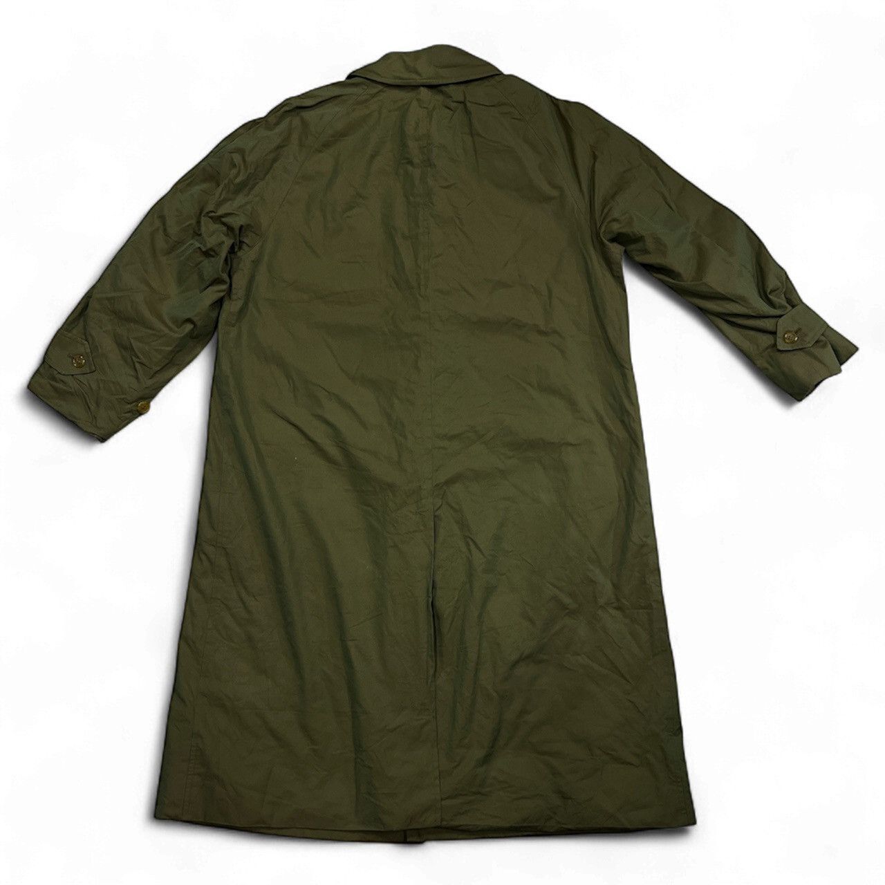 Burberry Vintage Burberrys Nova Check Trench Coat Metallic Green Size US M / EU 48-50 / 2 - 2 Thumbnail