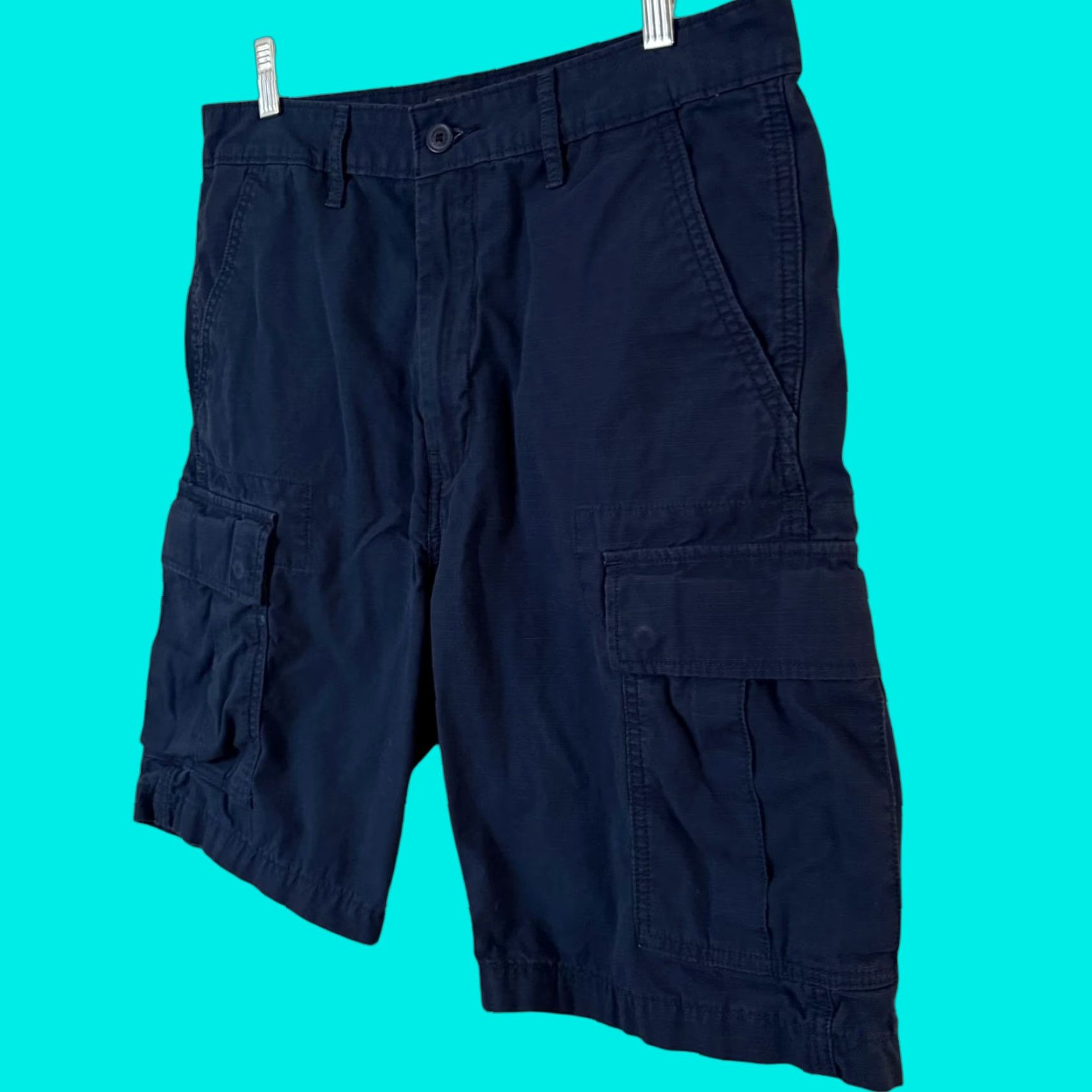Levi's VINTAGE Levi's Carrier Utility 9.5'' Cargo Shorts Navy Blue Mens Size 33 100% Cotton Size US 33 - 1 Thumbnail