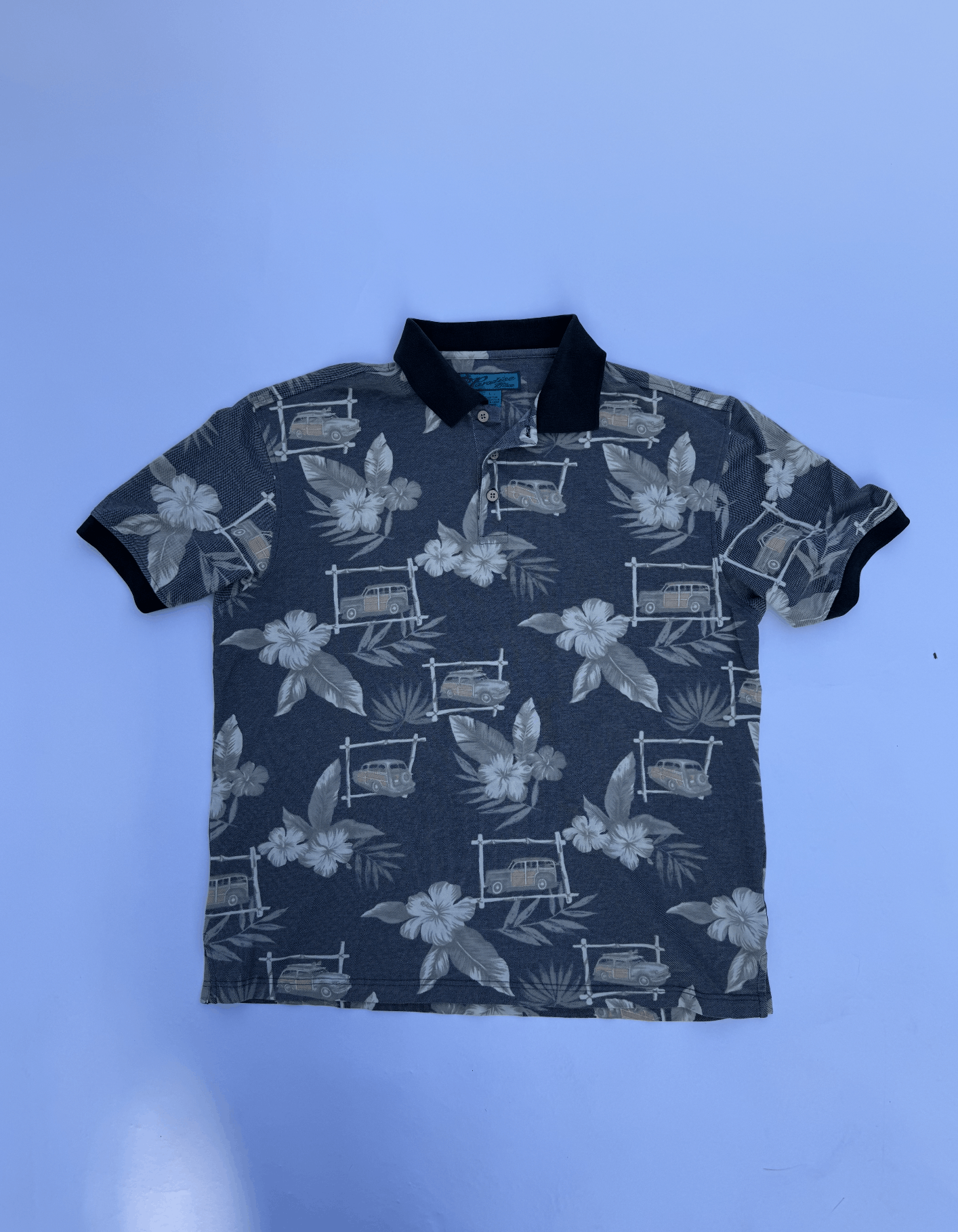 Vintage Vintage Floral Polo Shirt Size US L / EU 52-54 / 3 - 1 Thumbnail