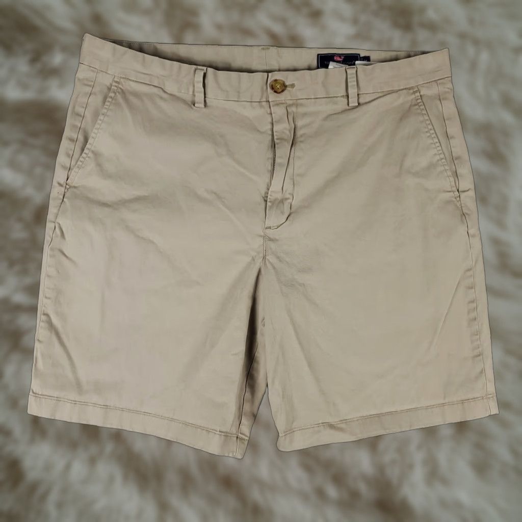 Vineyard Vines VINEYARD VINES Shorts Mens Size 38 Flat Front Chino Cotton Beige Casual Modern Fall Winter Size US 38 / EU 54 - 1 Thumbnail