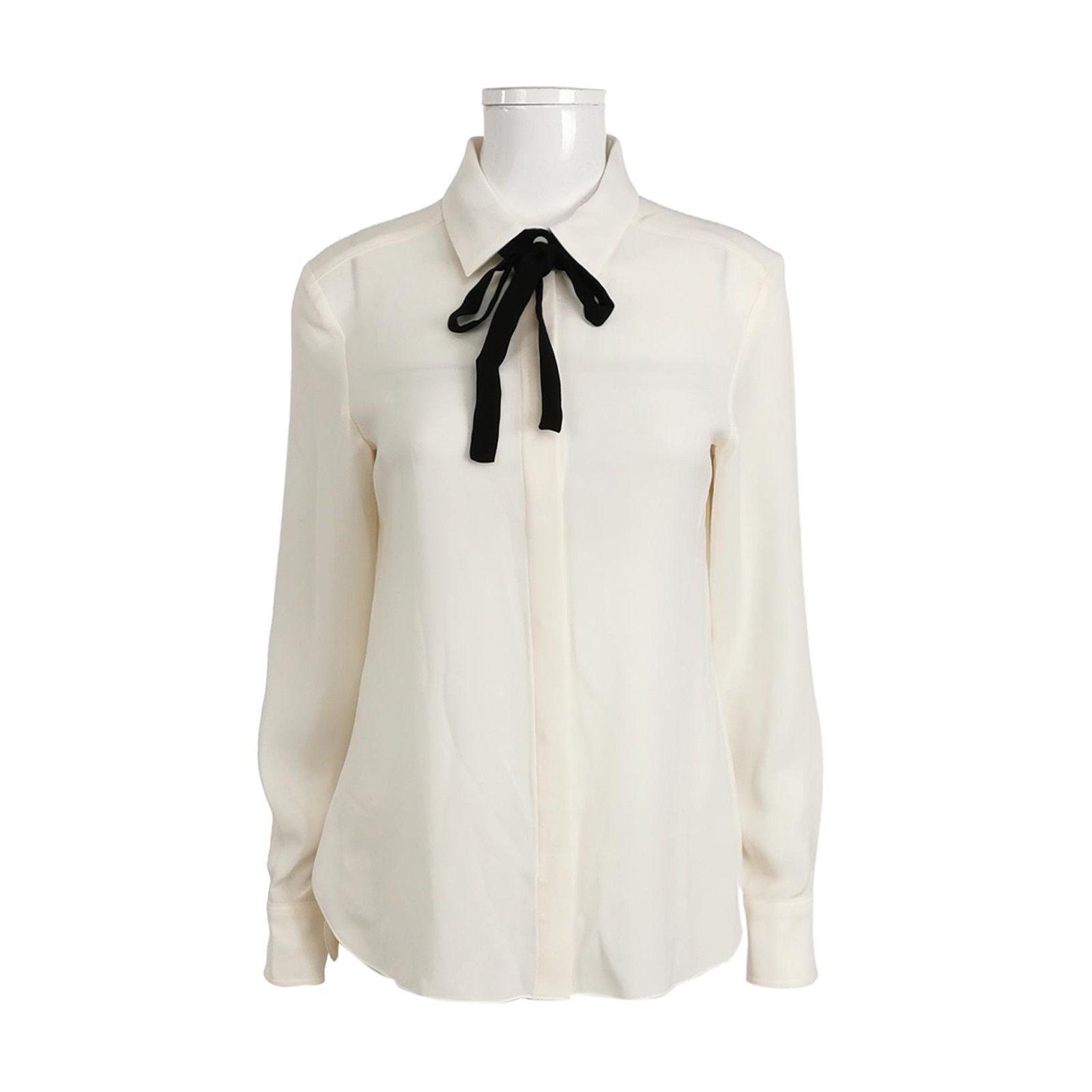 Max Mara Max Mara Studio Bow Detail Long Sleeve Blouse Size 4 Size XS / US 0-2 / IT 36-38 - 1 Thumbnail