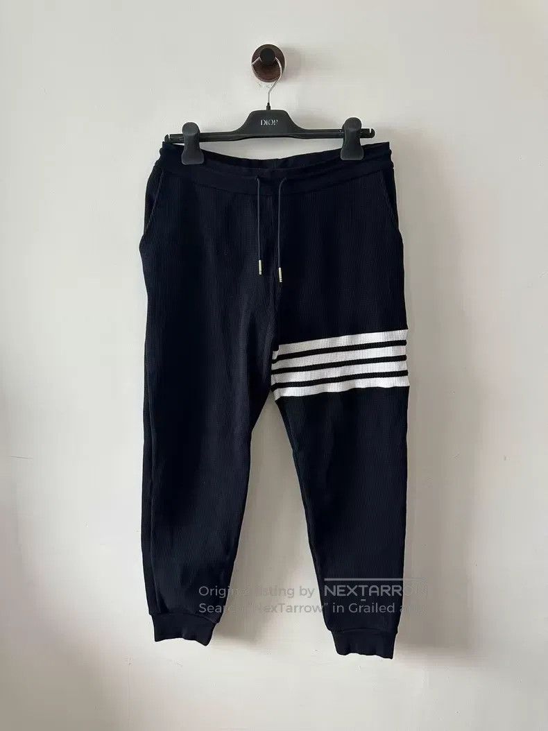 Thom Browne Thom Browne size 3 Blue Waffle Sweatpants Size US 30 / EU 46 - 1 Thumbnail