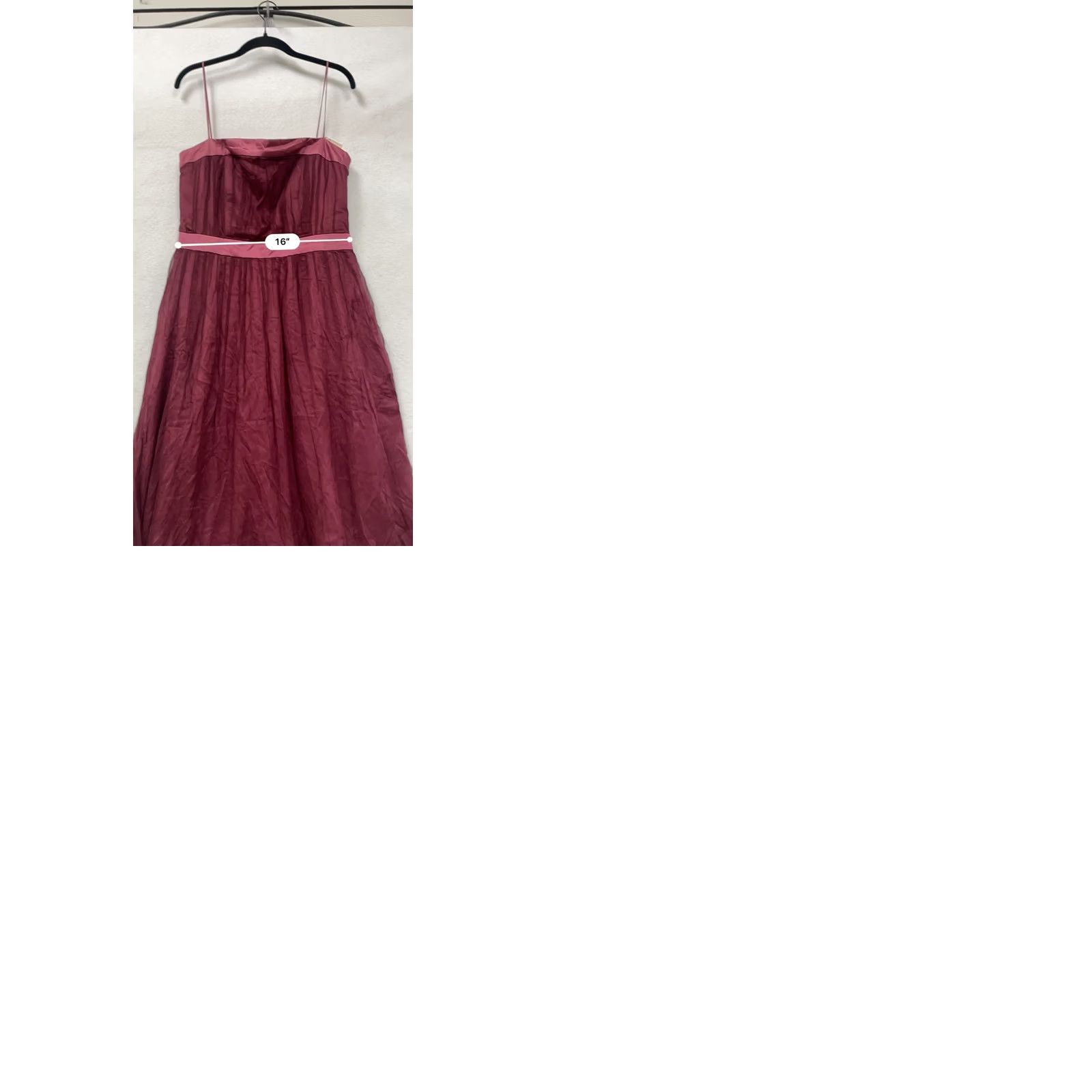 Vintage Jenny Yoo Dress Womens Midi Silk Burgundy Pink Size 8 Ball Gown Silk Dress WtBG8 Womens Size M / US 6-8 / IT 42-44 - 9 Thumbnail