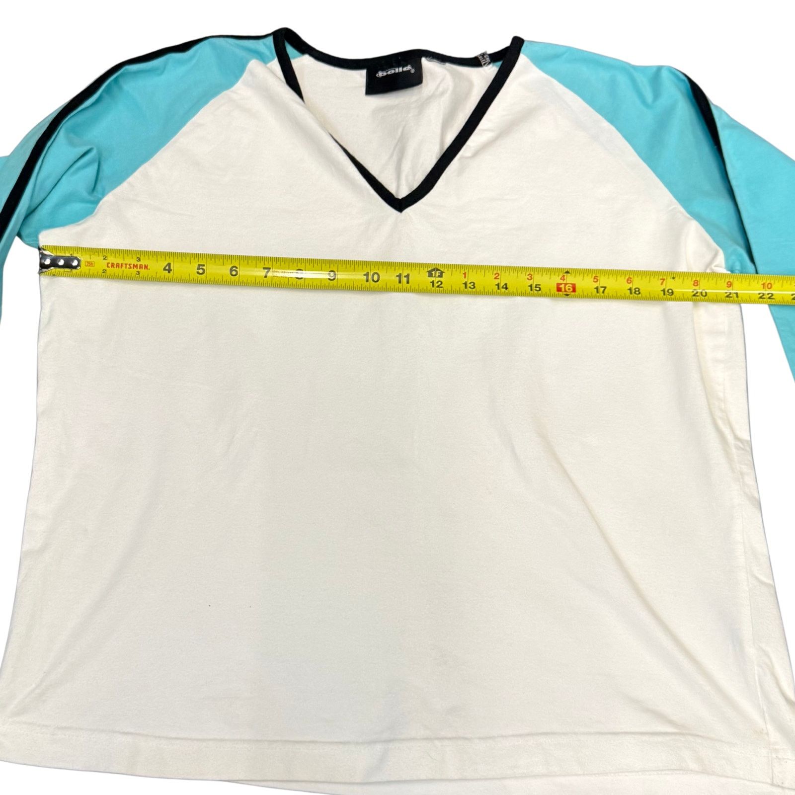 Bolle Vintage Half Sleeve V-Neck Baseball Tee | Women's XL | Bolle Size XL / US 12-14 / IT 48-50 - 5 Thumbnail