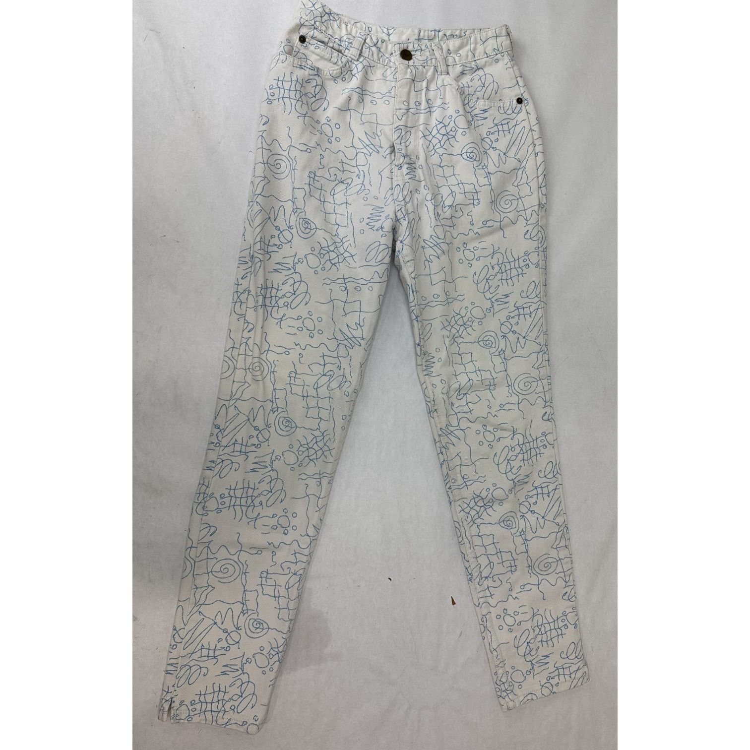 UNIONBAY Vintage Union Bay 80s 90s Jeans Squiggle Doodle Hong Kong 7 Size 26" / US 2 / IT 38 - 1 Thumbnail