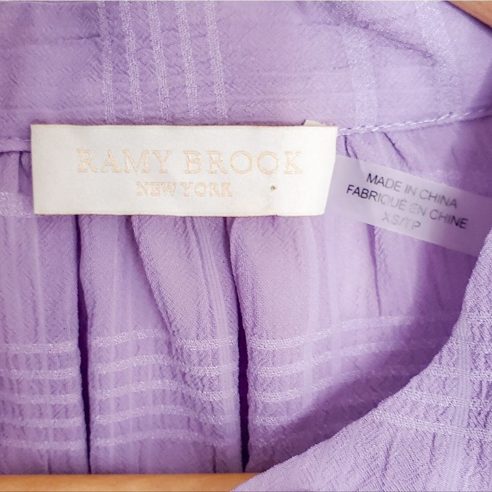 Ramy Brook Ramy Brook Lavender Button Down Berkely Dolman Sleeve Blouse Size XS / US 0-2 / IT 36-38 - 5 Thumbnail