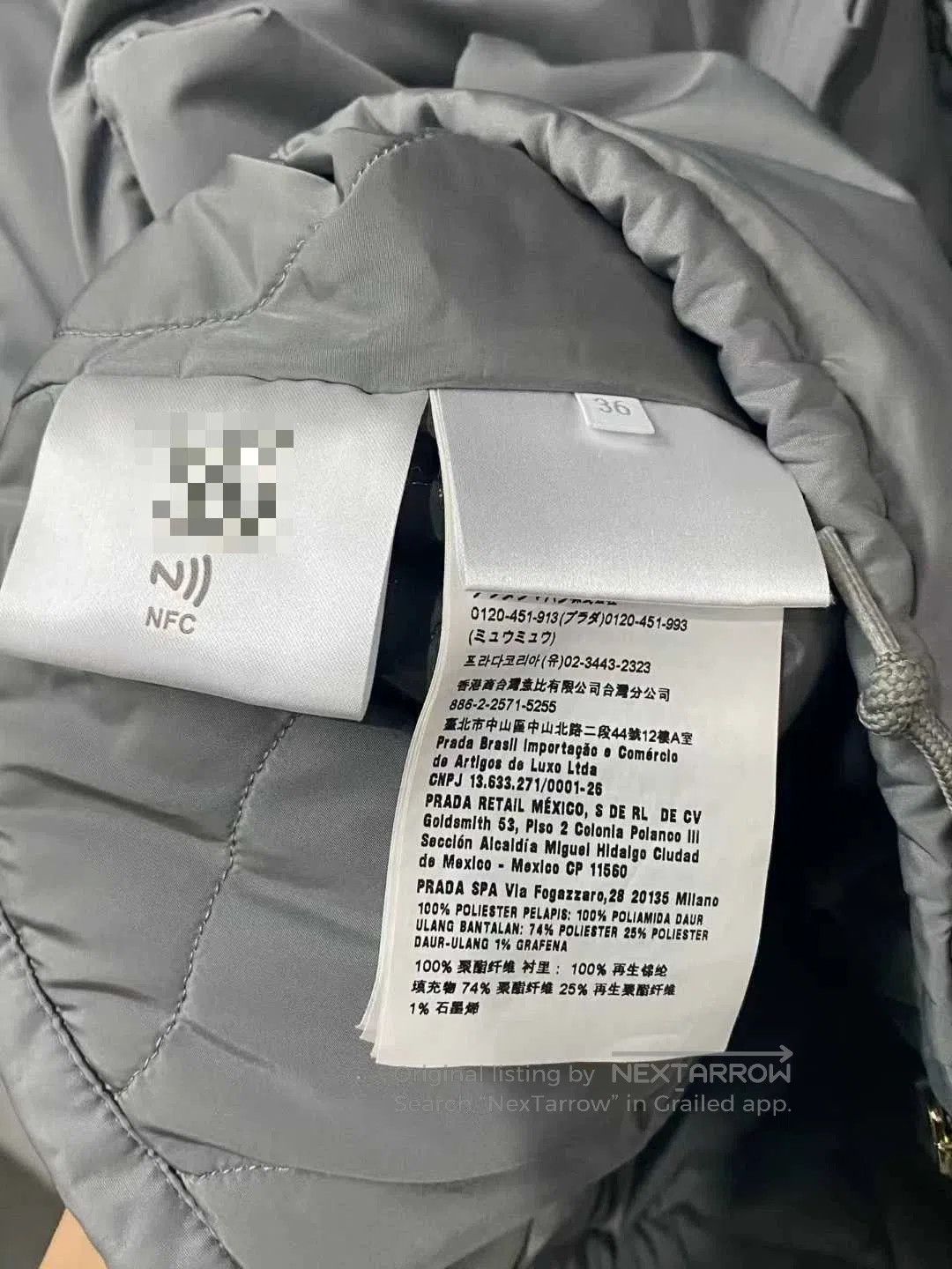 Miu Miu gray cotton zip-up jacket by Miu Miu. Size S / US 4 / IT 40 - 8 Thumbnail