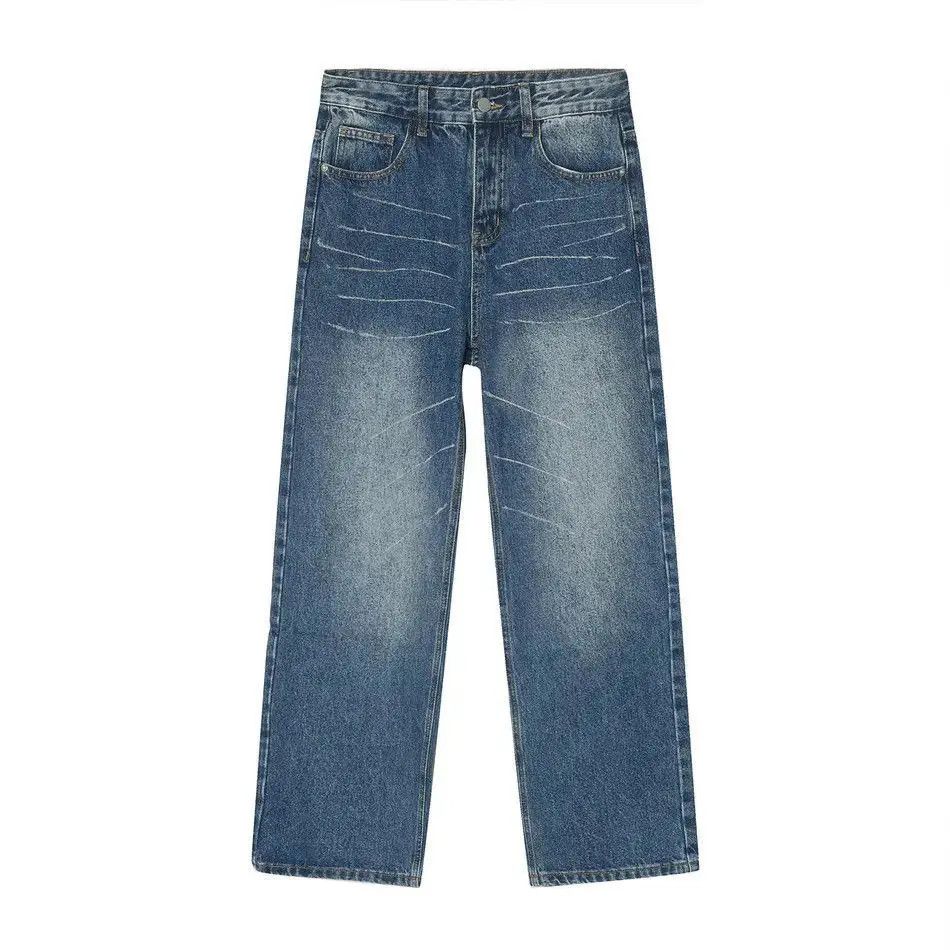 Japanese Brand Retro straight tube loose graffiti jeans Size US 32 / EU 48 - 5 Thumbnail