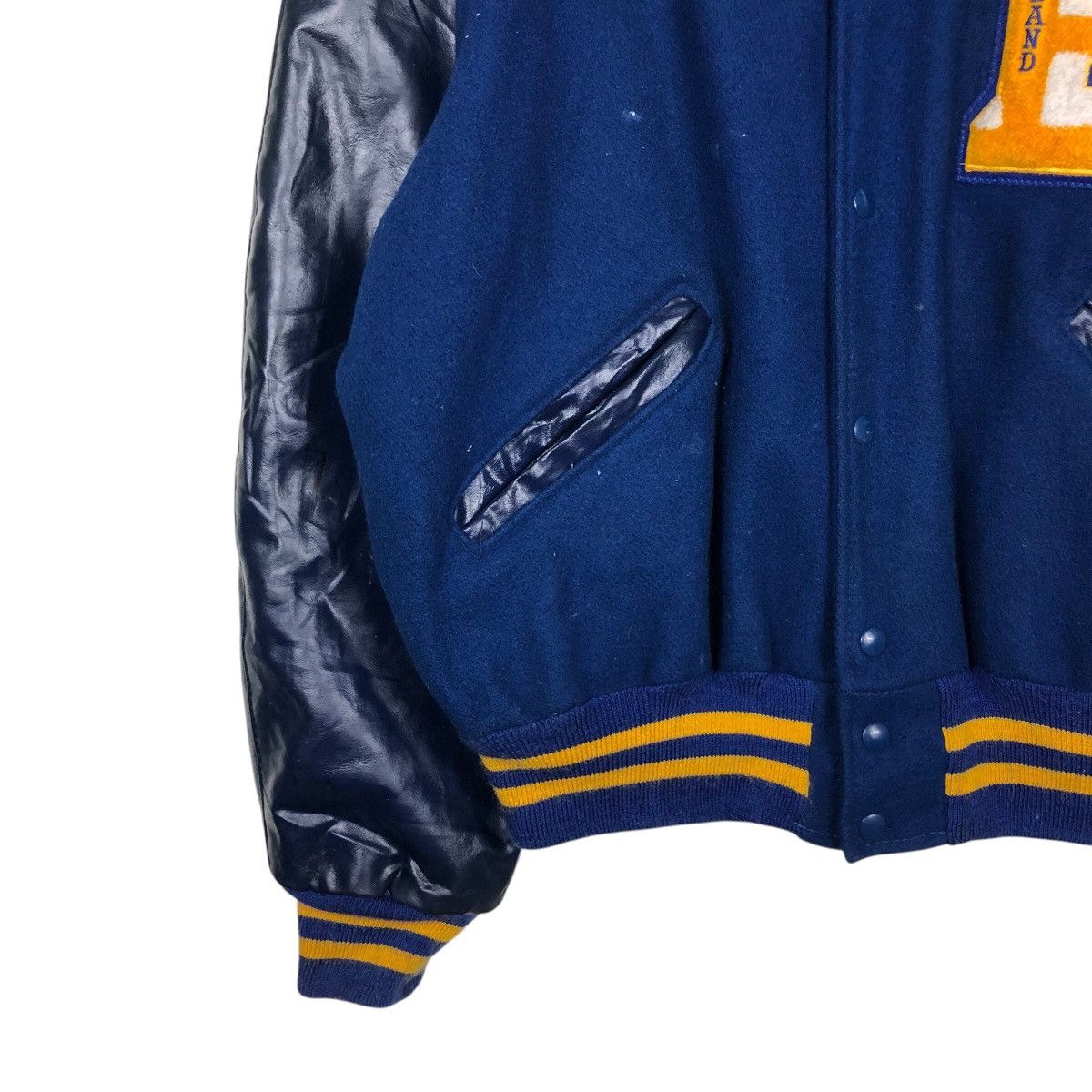 Delong 📌Vintage Leather Varsity Jacket Delong Made in Usa Size US XL / EU 56 / 4 - 5 Thumbnail