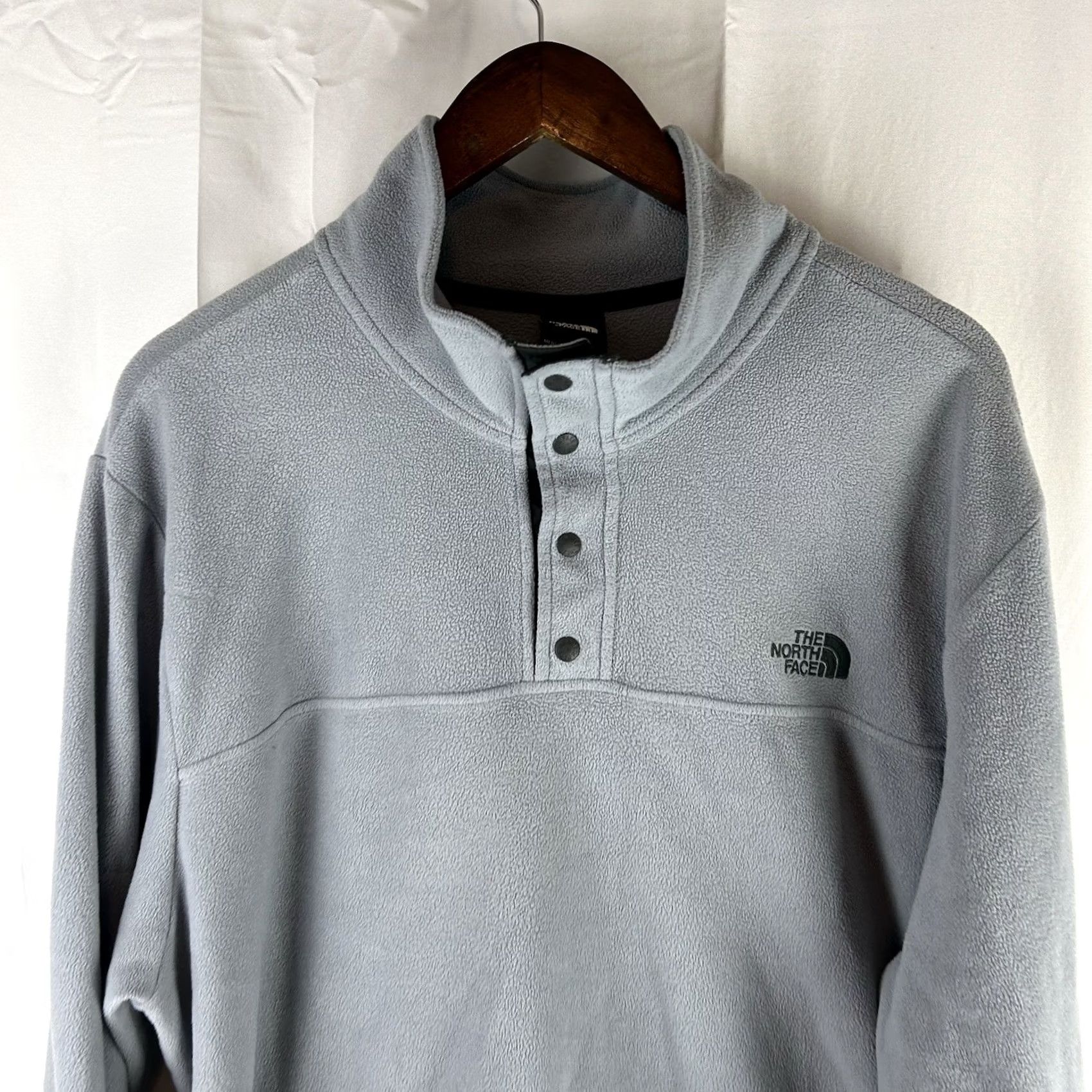 The North Face The North Face Mens 2XL Grey Fleece Pullover Sweatshirt 1/4 Snap Button Mid Layer Size US XXL / EU 58 / 5 - 2 Thumbnail