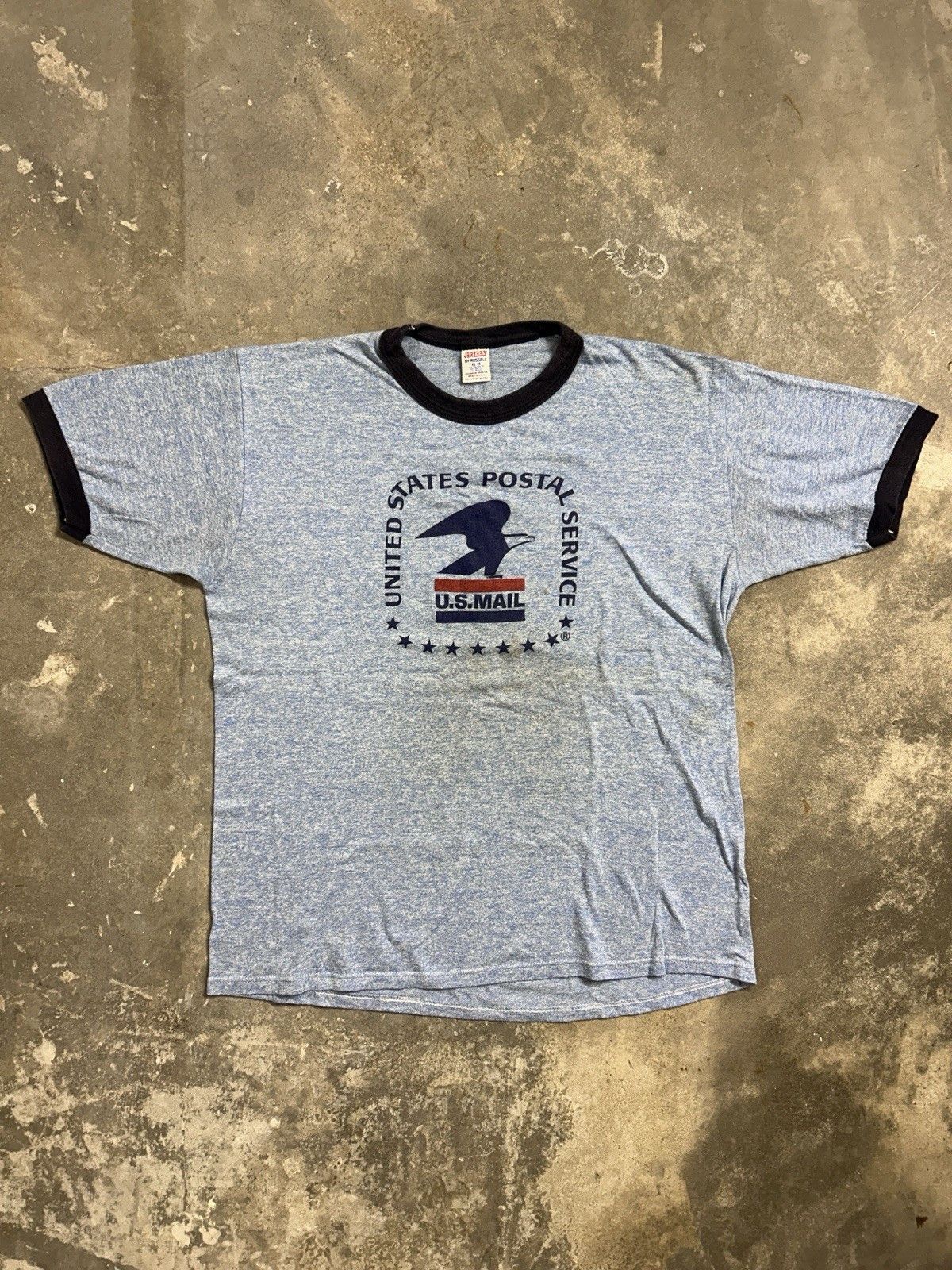 Jerzees Vintage 80’s Jerzees USPS Mail Promo Ringer T-Shirt Size US M / EU 48-50 / 2 - 1 Thumbnail