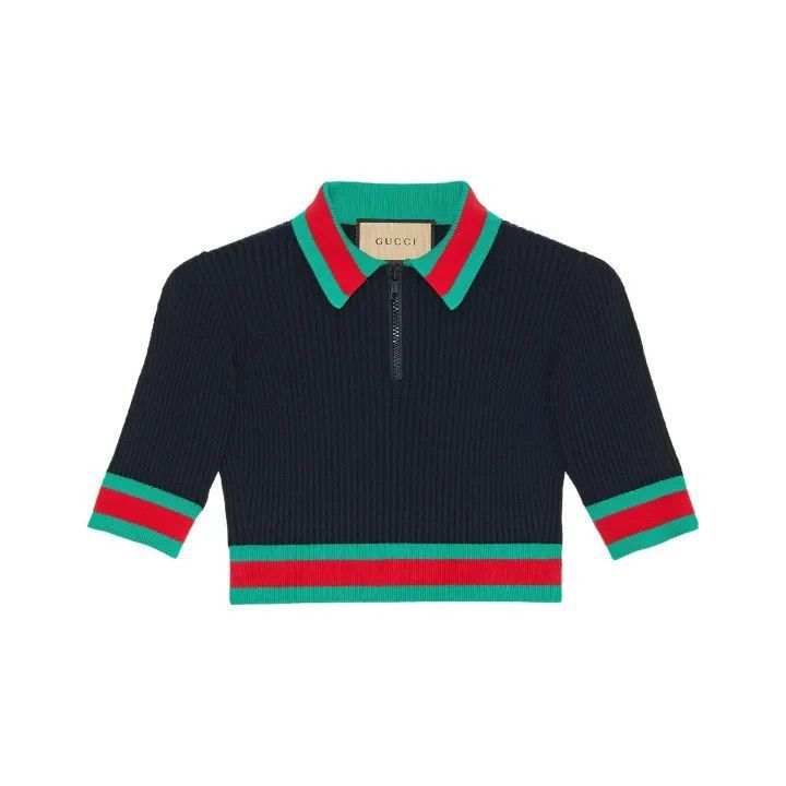 Other Gucci SS23 Short Sleeve Cropped Polo Top-2507 Size M / US 6-8 / IT 42-44 - 7 Thumbnail