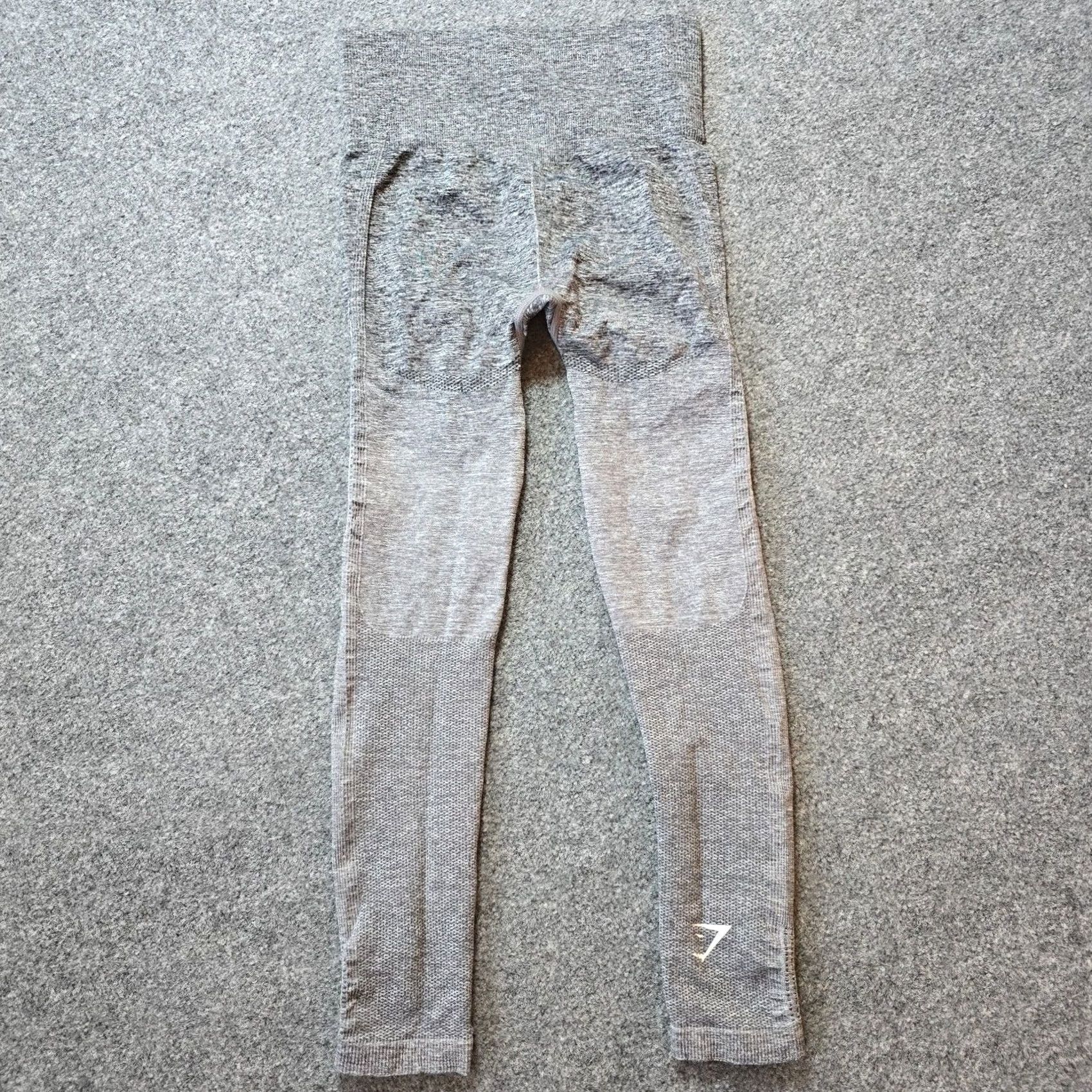 Gymshark Gymshark Womens Small Gray Seamless Leggings Stretch Cropped Athleisure Pants Size 28" / US 6 / IT 42 - 6 Thumbnail